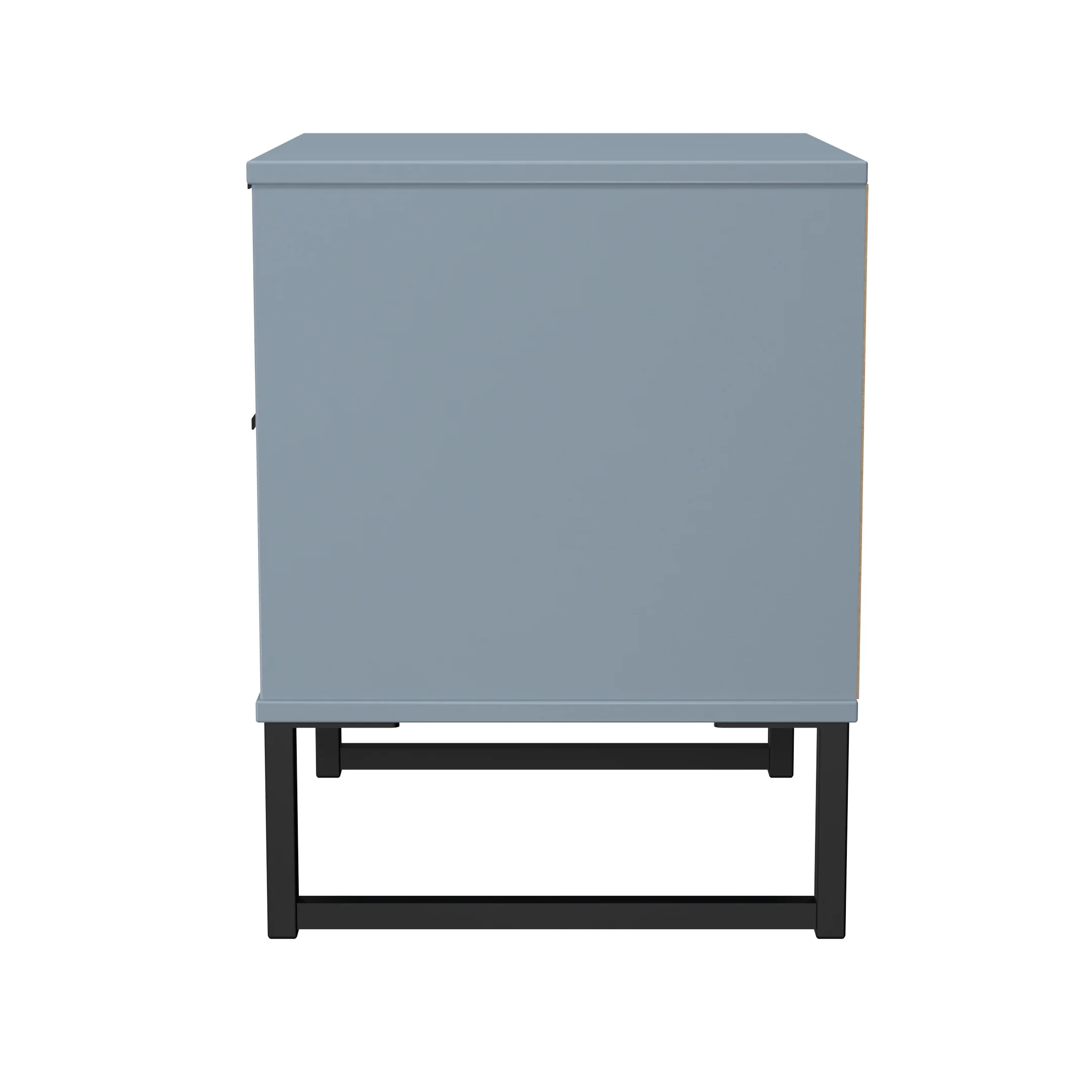 Fluted 2 Drawer Bedside in Denim Blue - Ready Assembled - Image 3