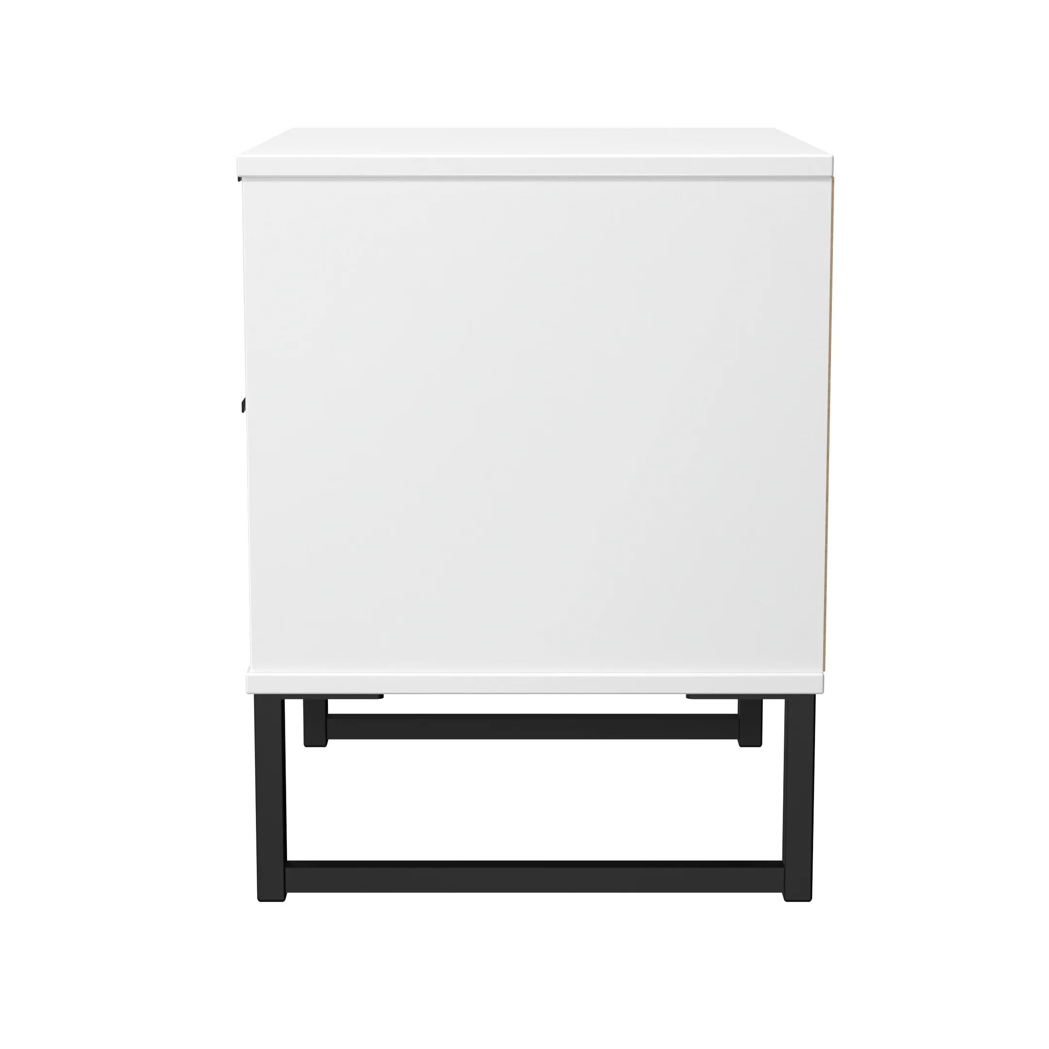 Fluted 2 Drawer Bedside in White Matt - Ready Assembled - Image 3