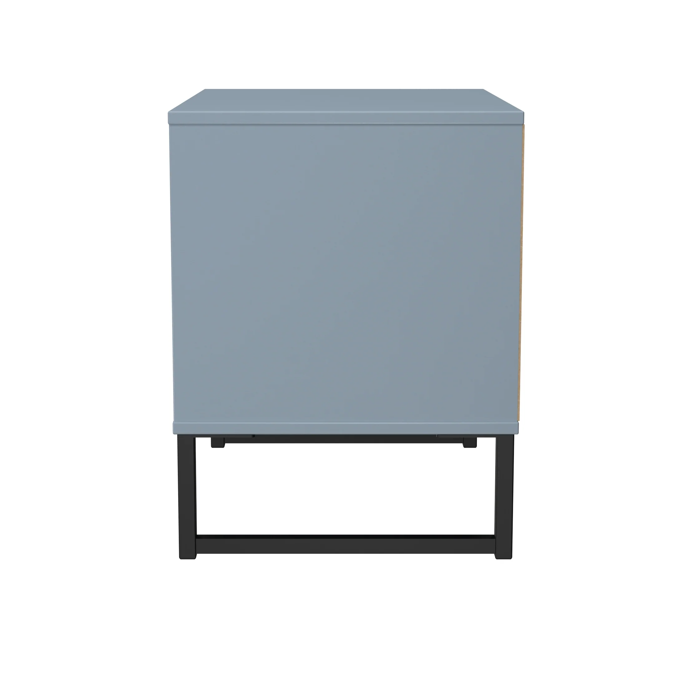 Fluted 2 Drawer Side Table in Denim Blue - Ready Assembled - Image 3