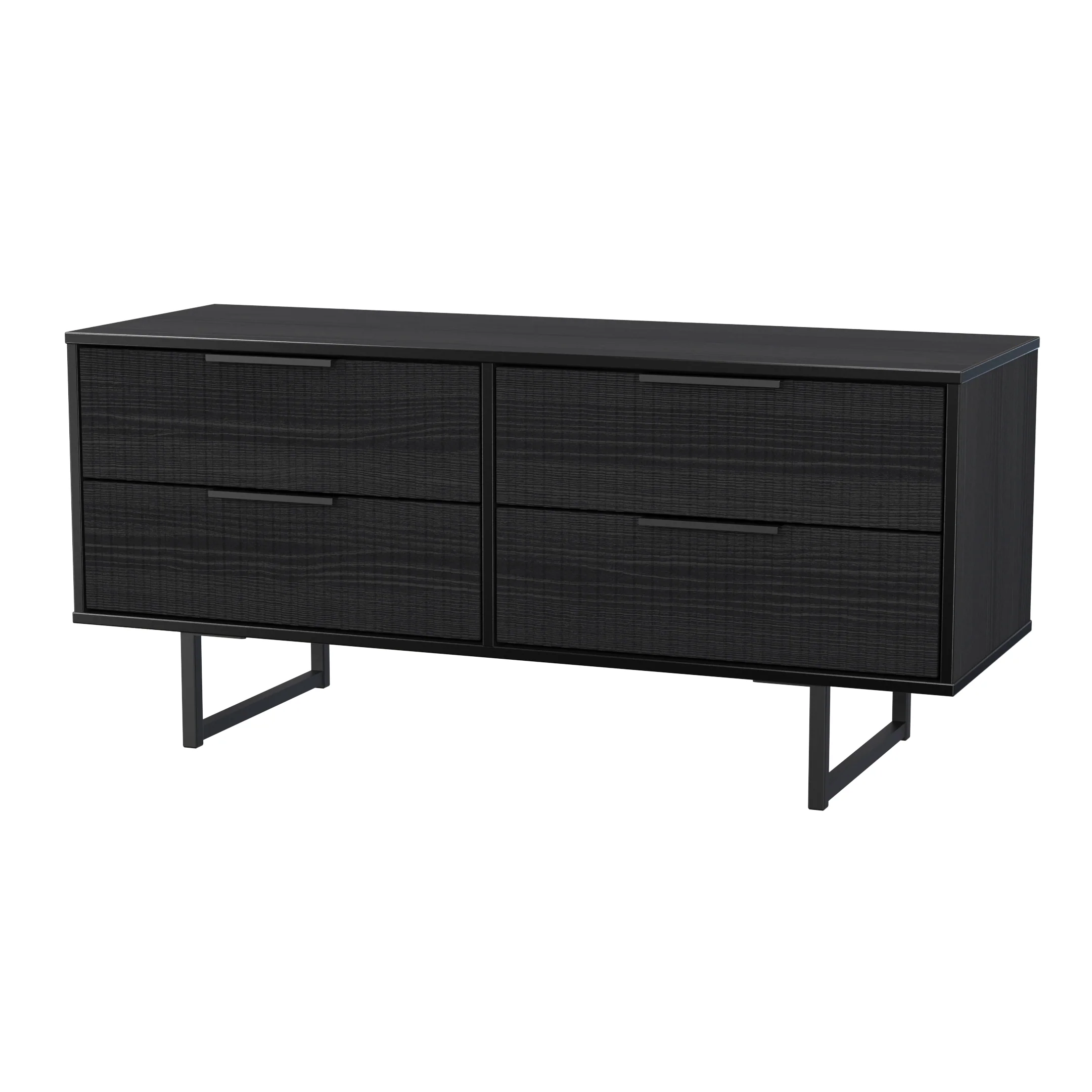 Fluted 4 Drawer Bedbox in Black Ash - Ready Assembled - Image 4
