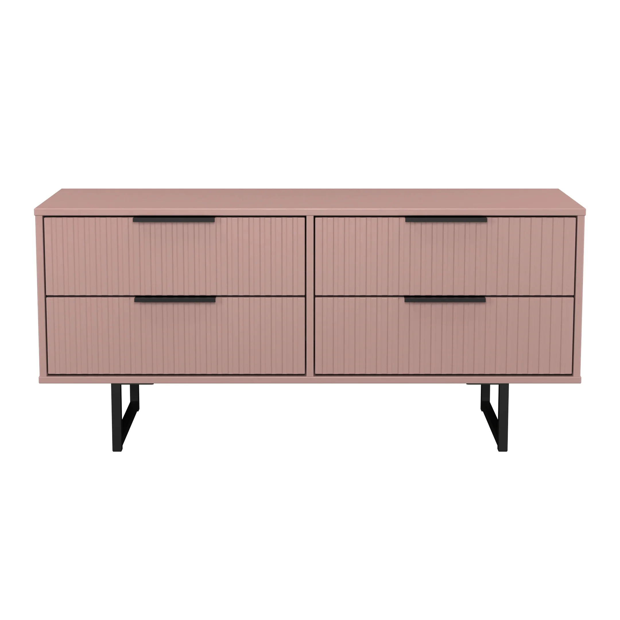 Fluted 4 Drawer Bedbox in Kobe Pink - Ready Assembled - Image 2