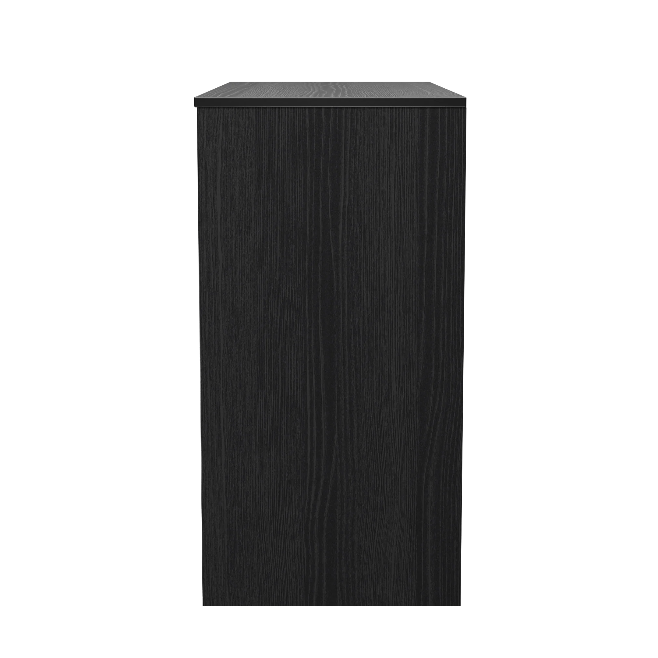 Fluted 4 Drawer Vanity in Black Ash - Ready Assembled - Image 3