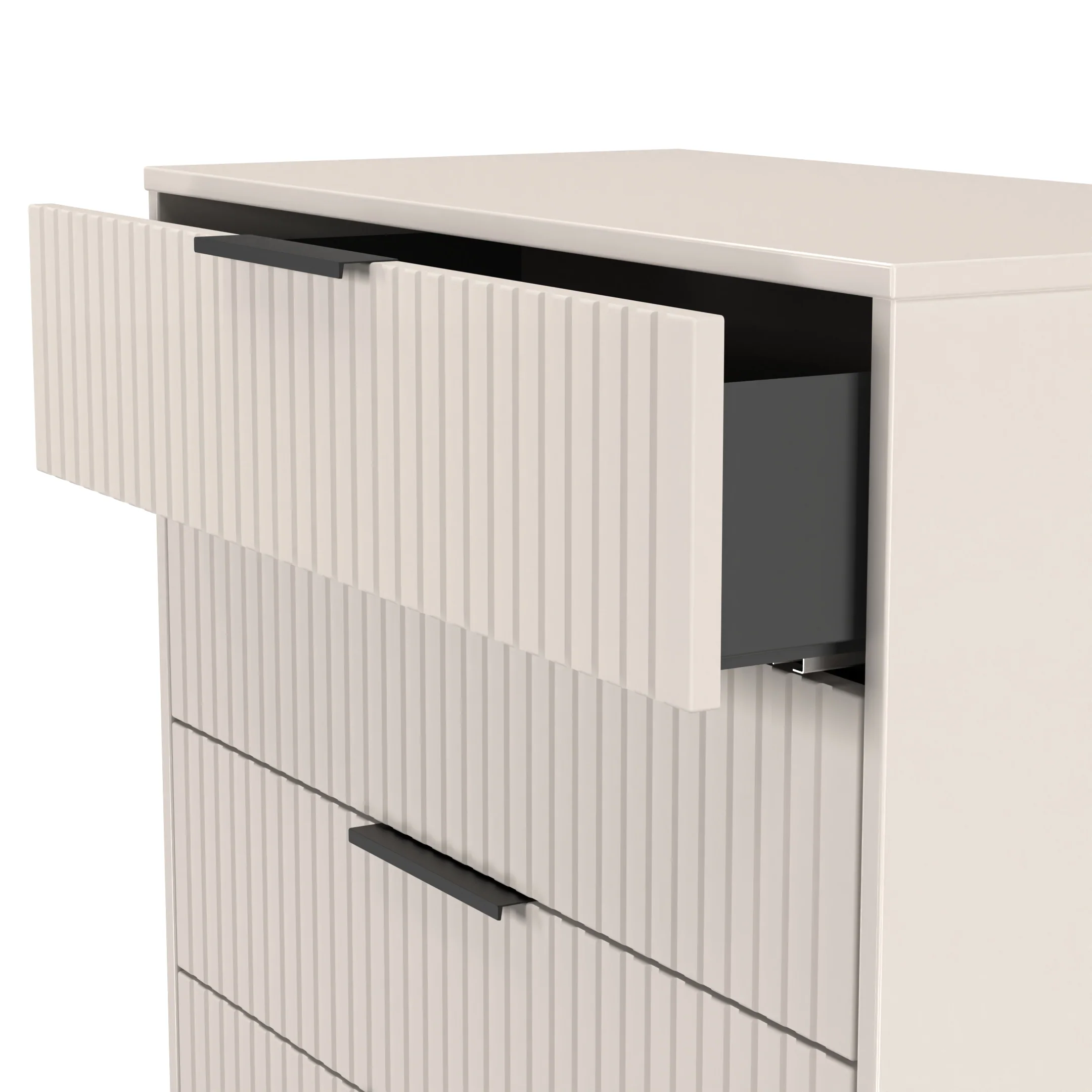 Fluted 5 Drawer Chest in Kashmir Matt - Ready Assembled - Image 5
