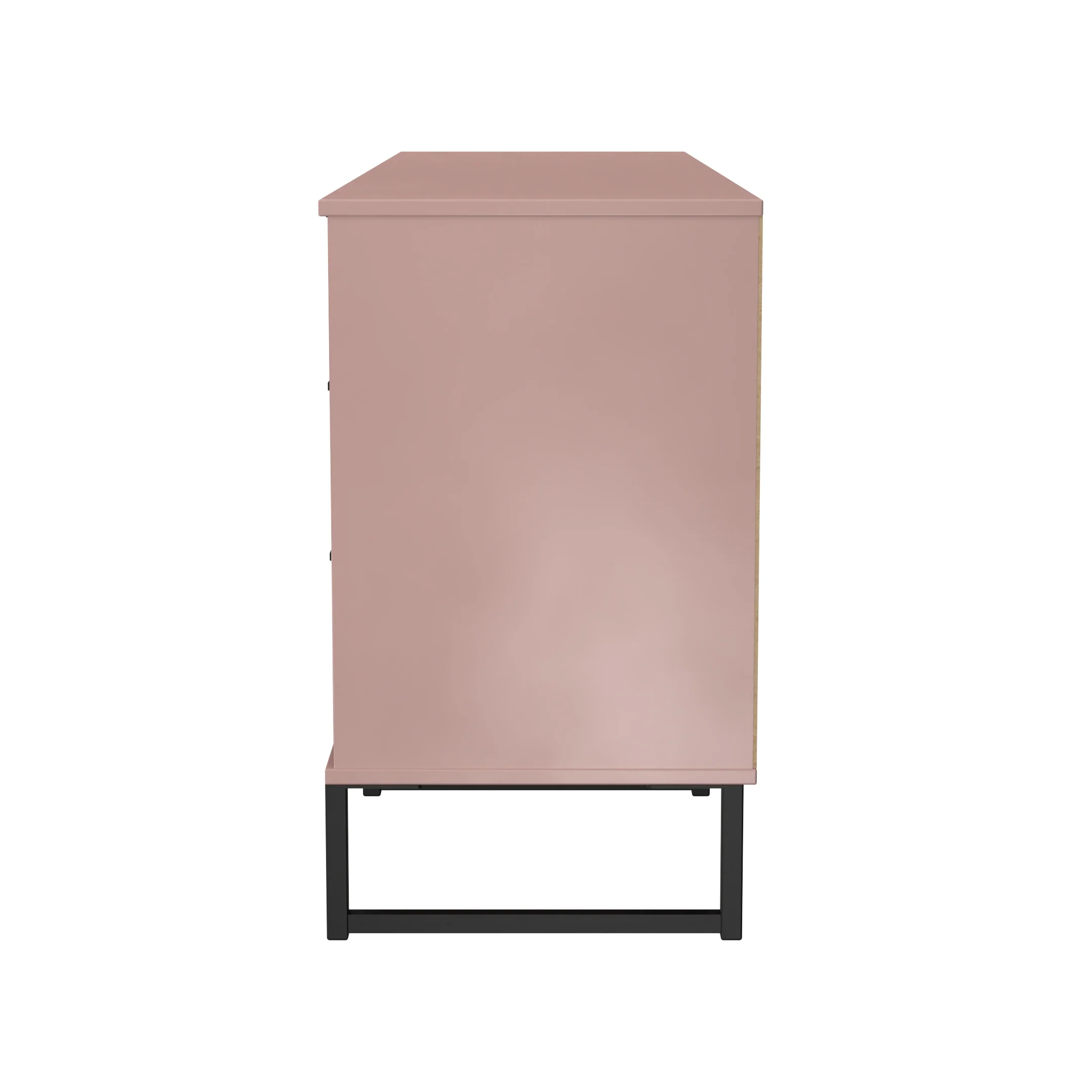 Fluted 6 Drawer Sideboard in Kobe Pink - Ready Assembled - Image 3