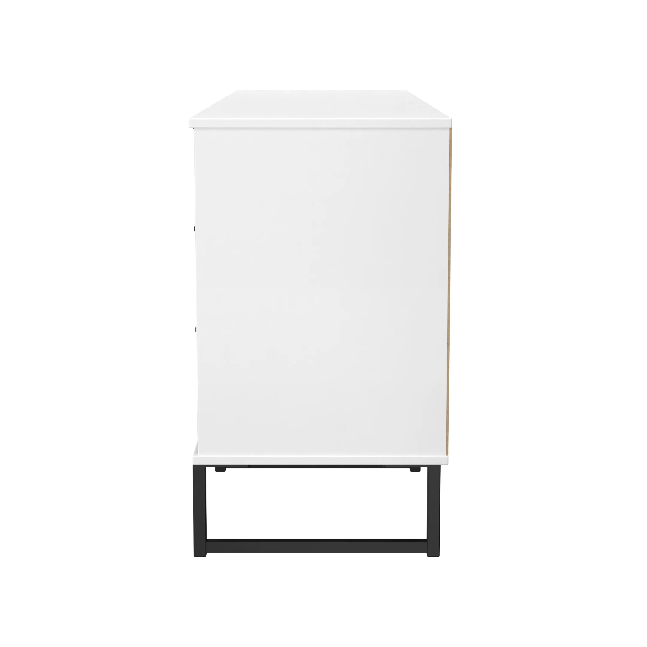 Fluted 6 Drawer Sideboard in White Matt - Ready Assembled - Image 3