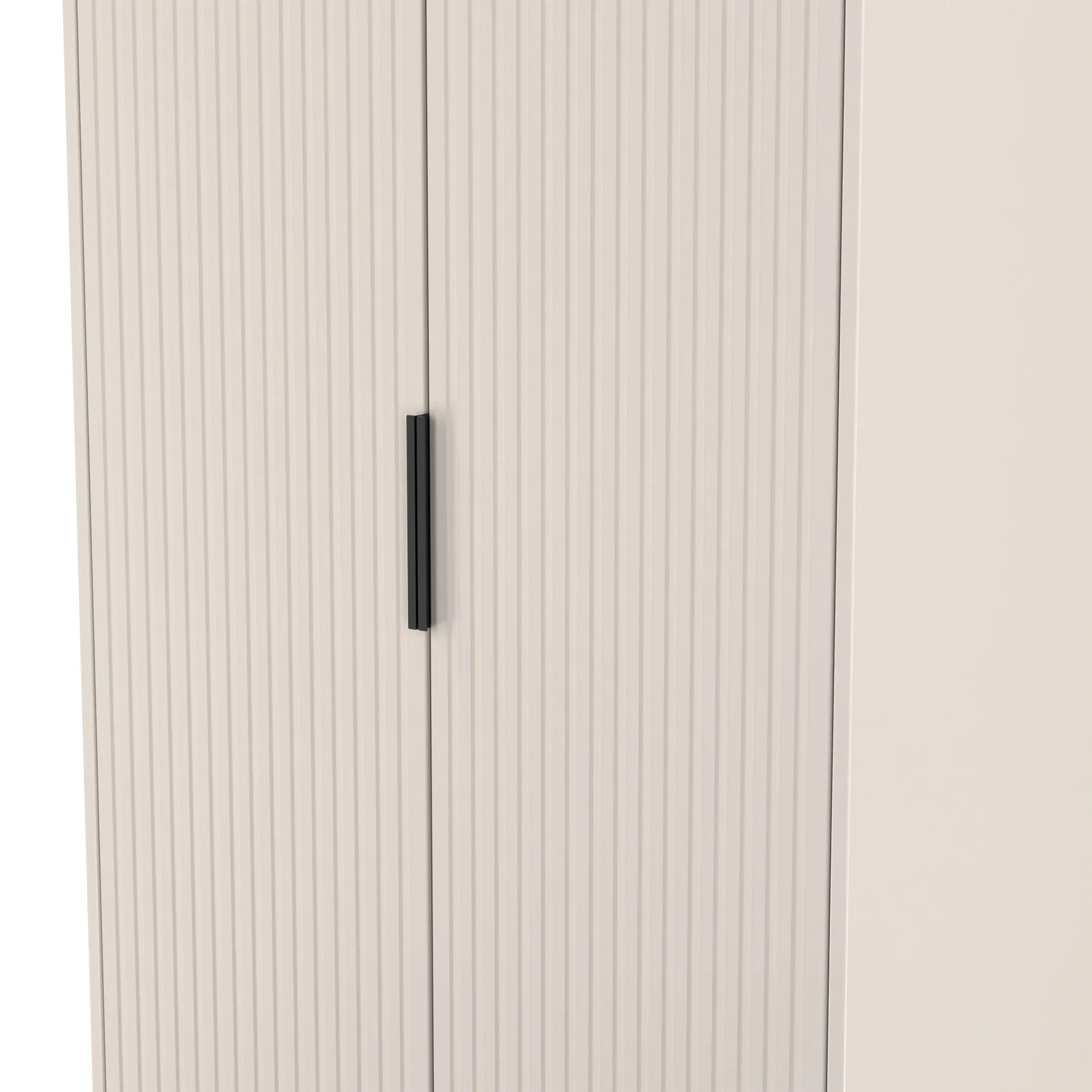 Fluted Double Wardrobe in Kashmir Matt - Ready Assembled - Image 4