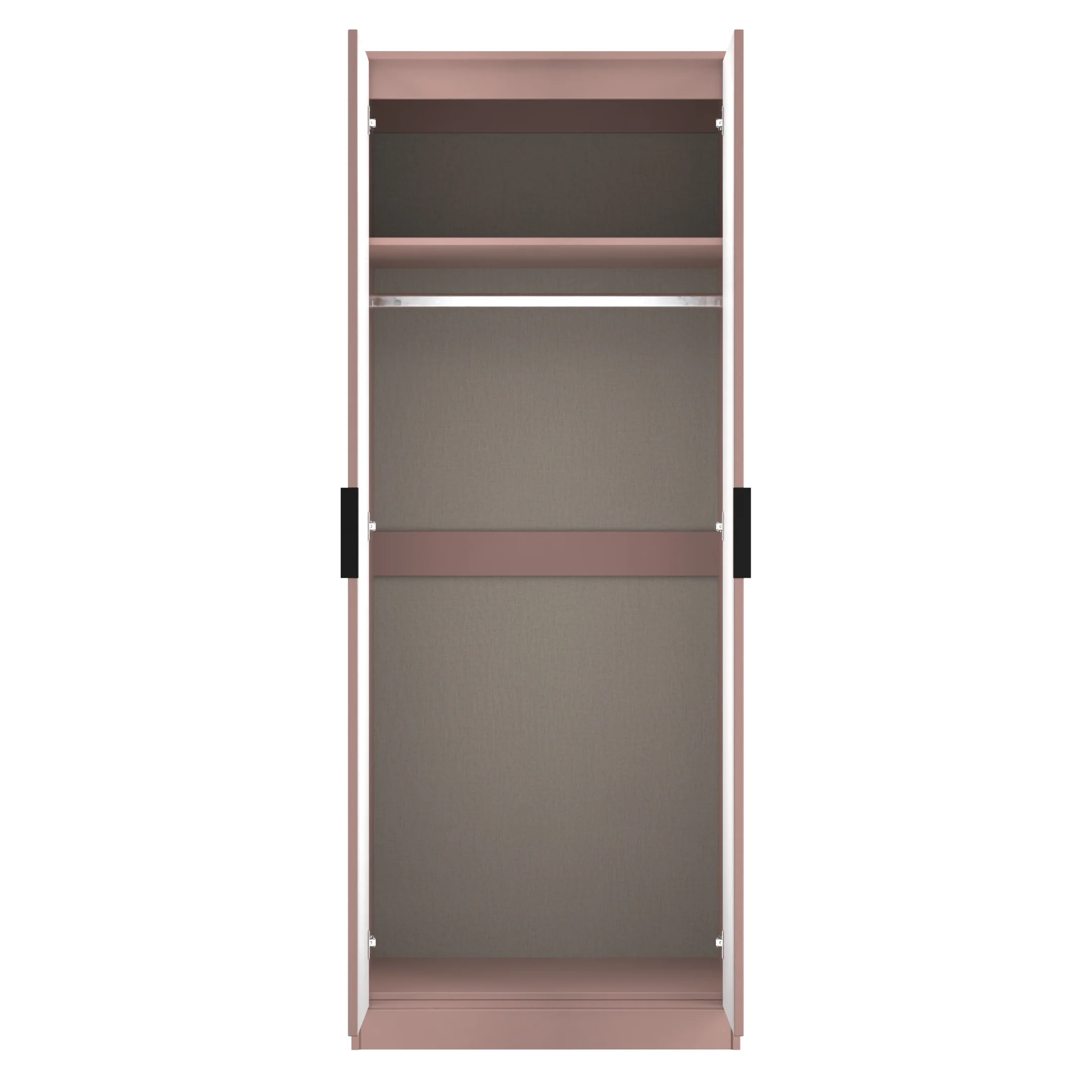 Fluted Double Wardrobe in Kobe Pink - Ready Assembled - Image 7