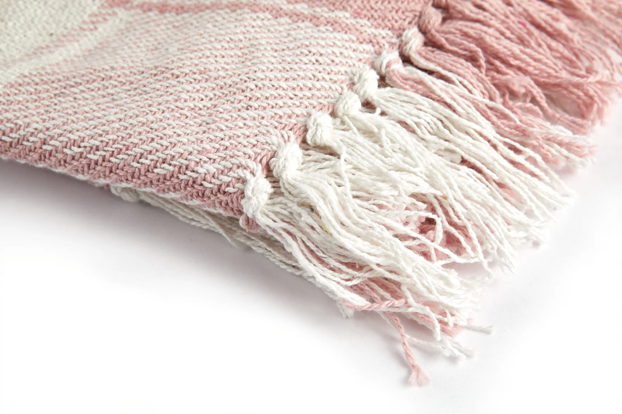Frisco - Recycled Cotton Throw In Blush Pink (50 Inch X 60 Inch) - Image 2