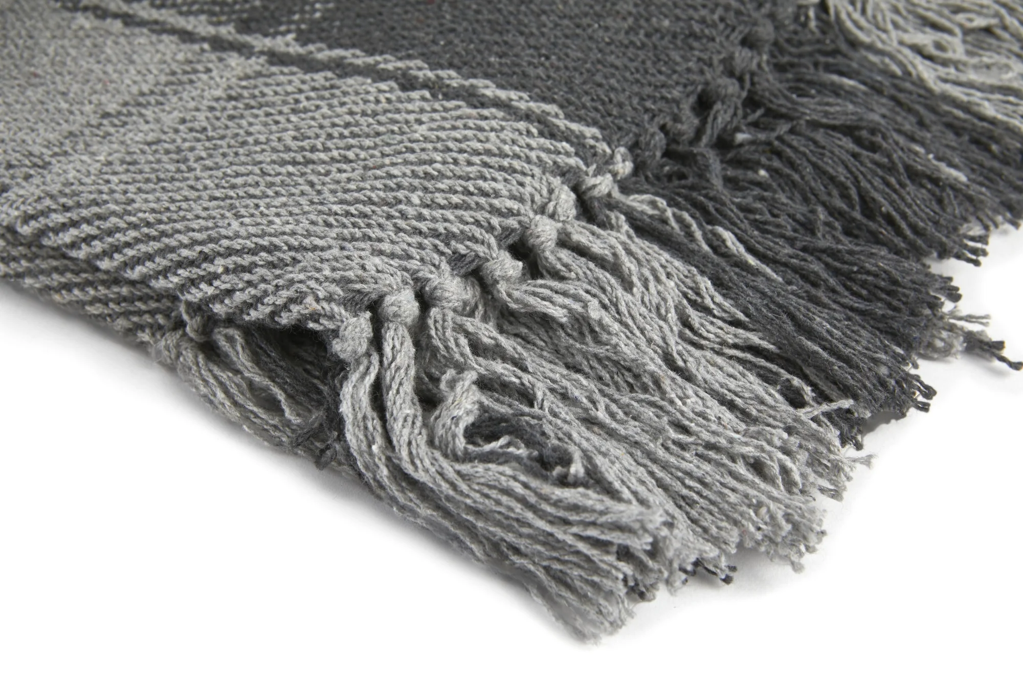 Frisco - Recycled Cotton Throw in Charcoal (90" x 100") - Image 2