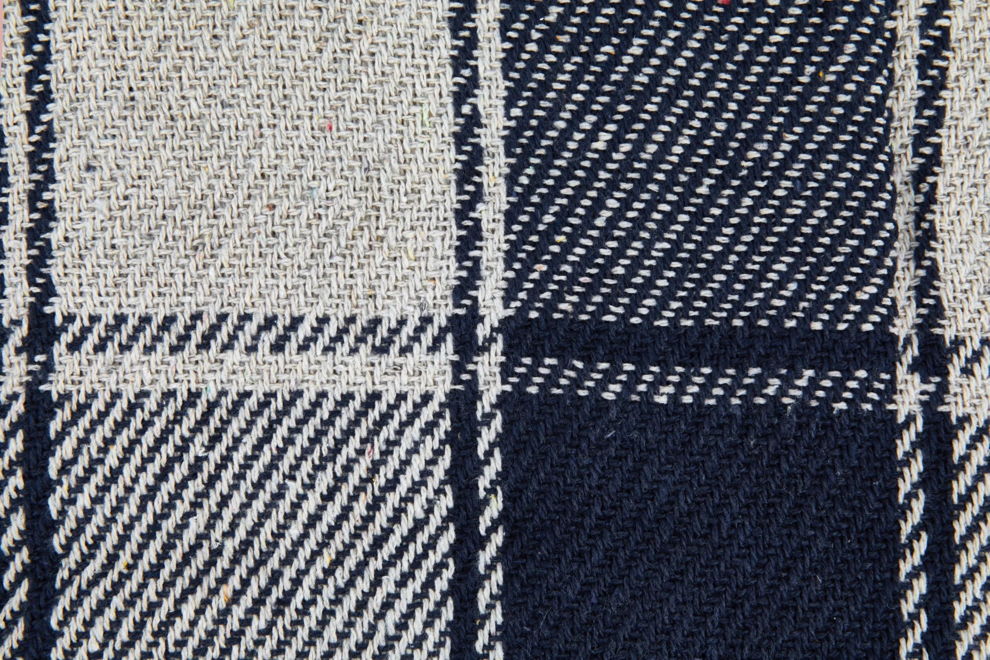 Frisco - Recycled Cotton Throw in Navy Blue (90" x 100") - Image 6