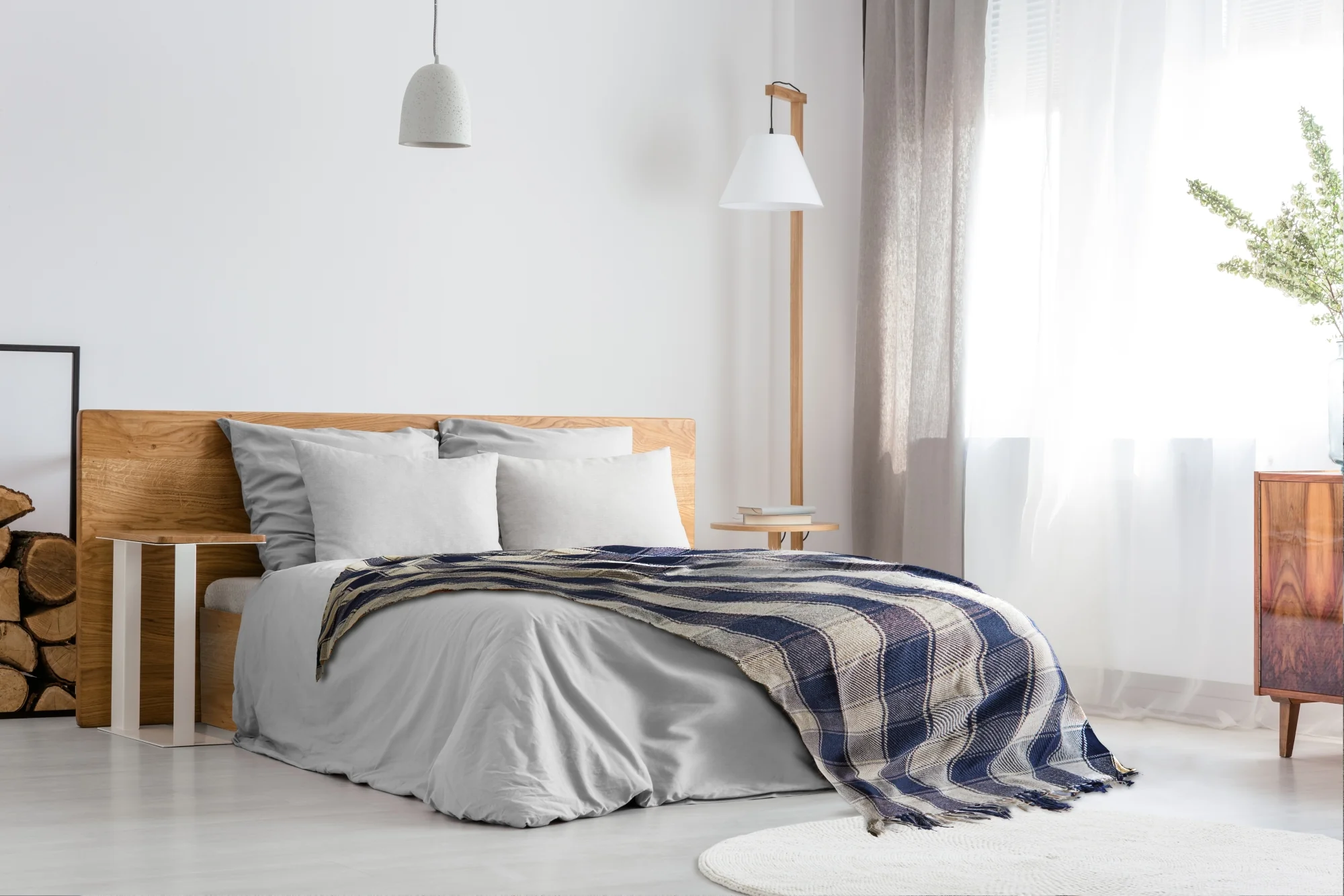 Frisco - Recycled Cotton Throw in Navy Blue (90" x 100") - Image 7