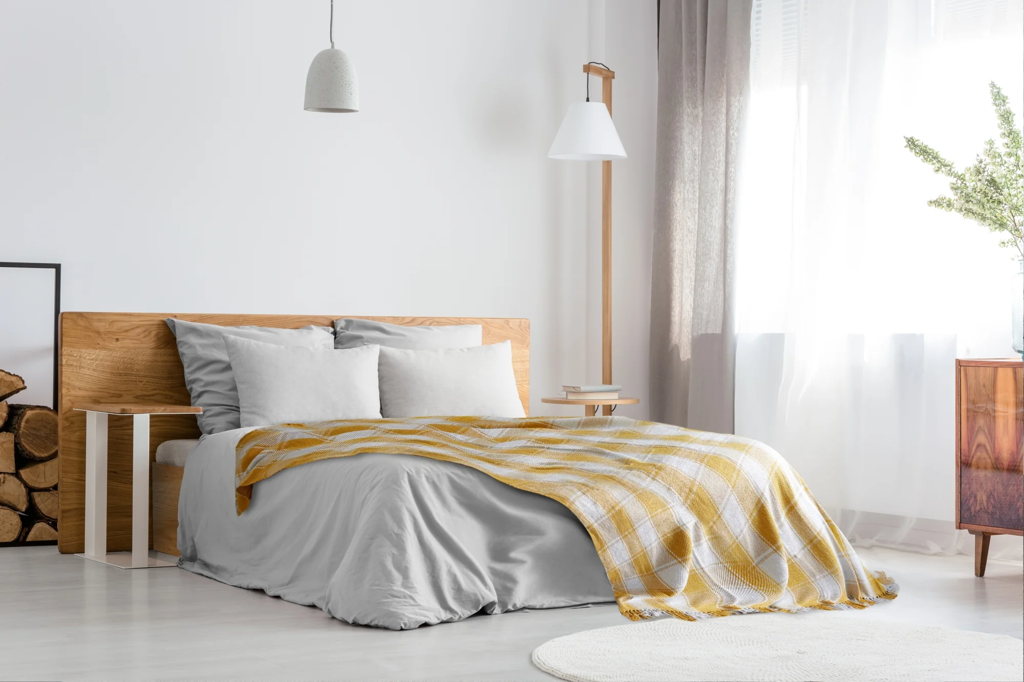 Frisco - Recycled Cotton Throw in Ochre (90" x 100") - Image 7