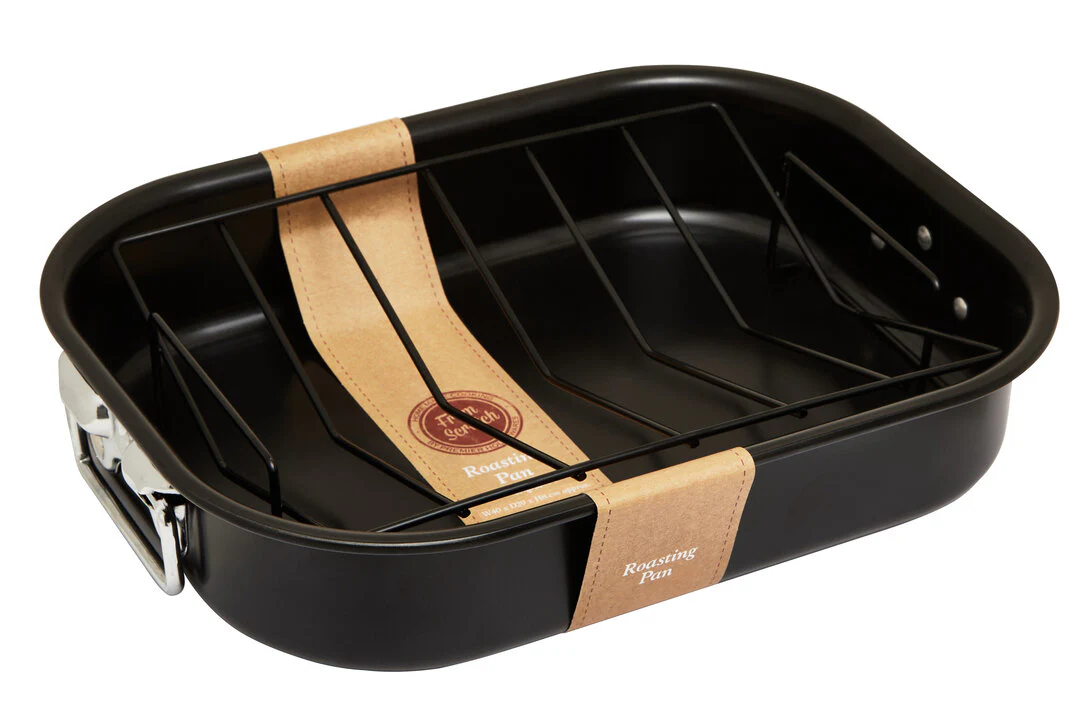 From Scratch Large Black Roasting Tin With Rack - Image 2