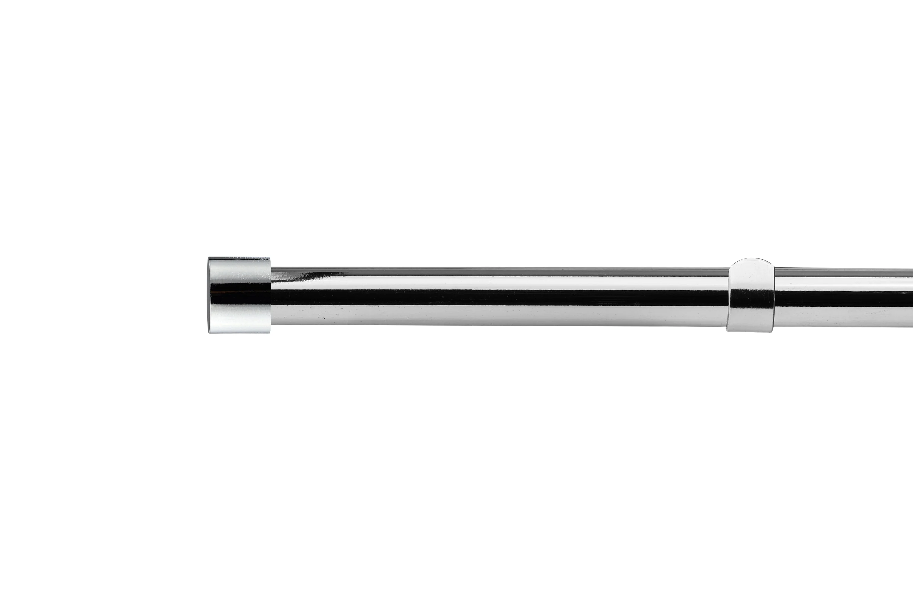 Full Stop - Extendable Curtain Pole With Pair Of End Finials In Chrome