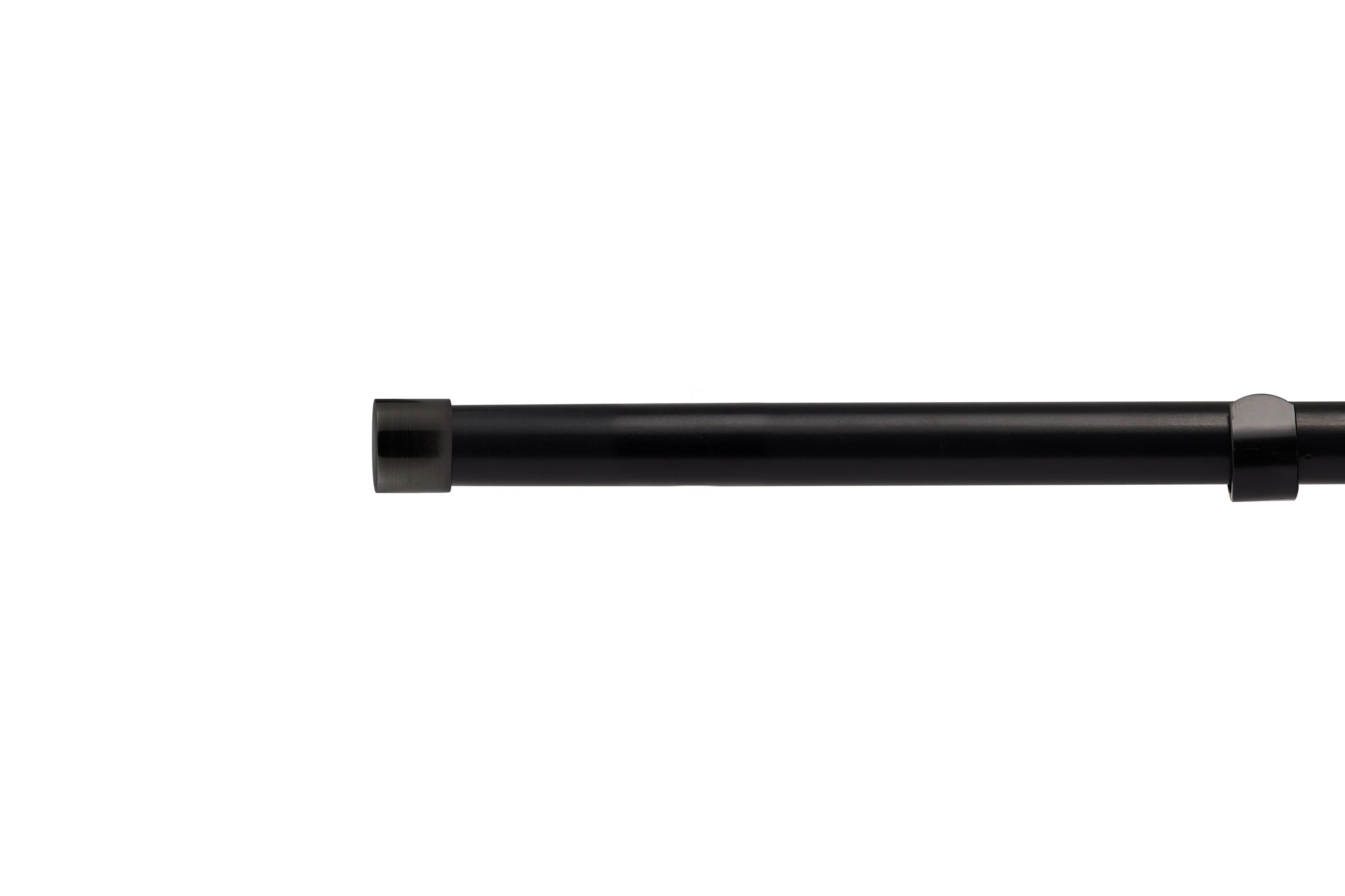 Full Stop - Extendable Curtain Pole with pair of end finials in Matt Black - Image 2