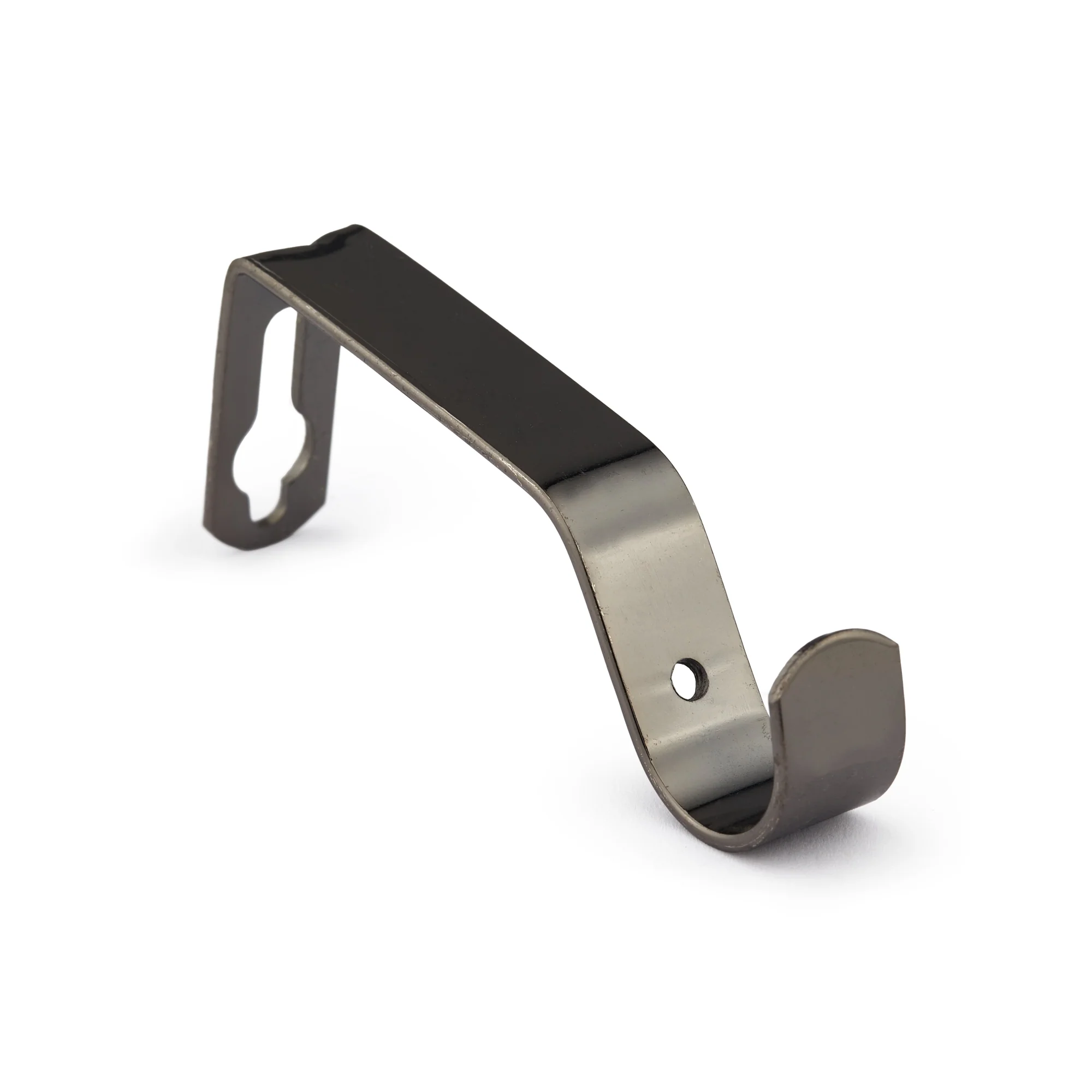 Full Stop - Extendable Curtain Pole with rings and pair of end finials in Black Silk - Image 4