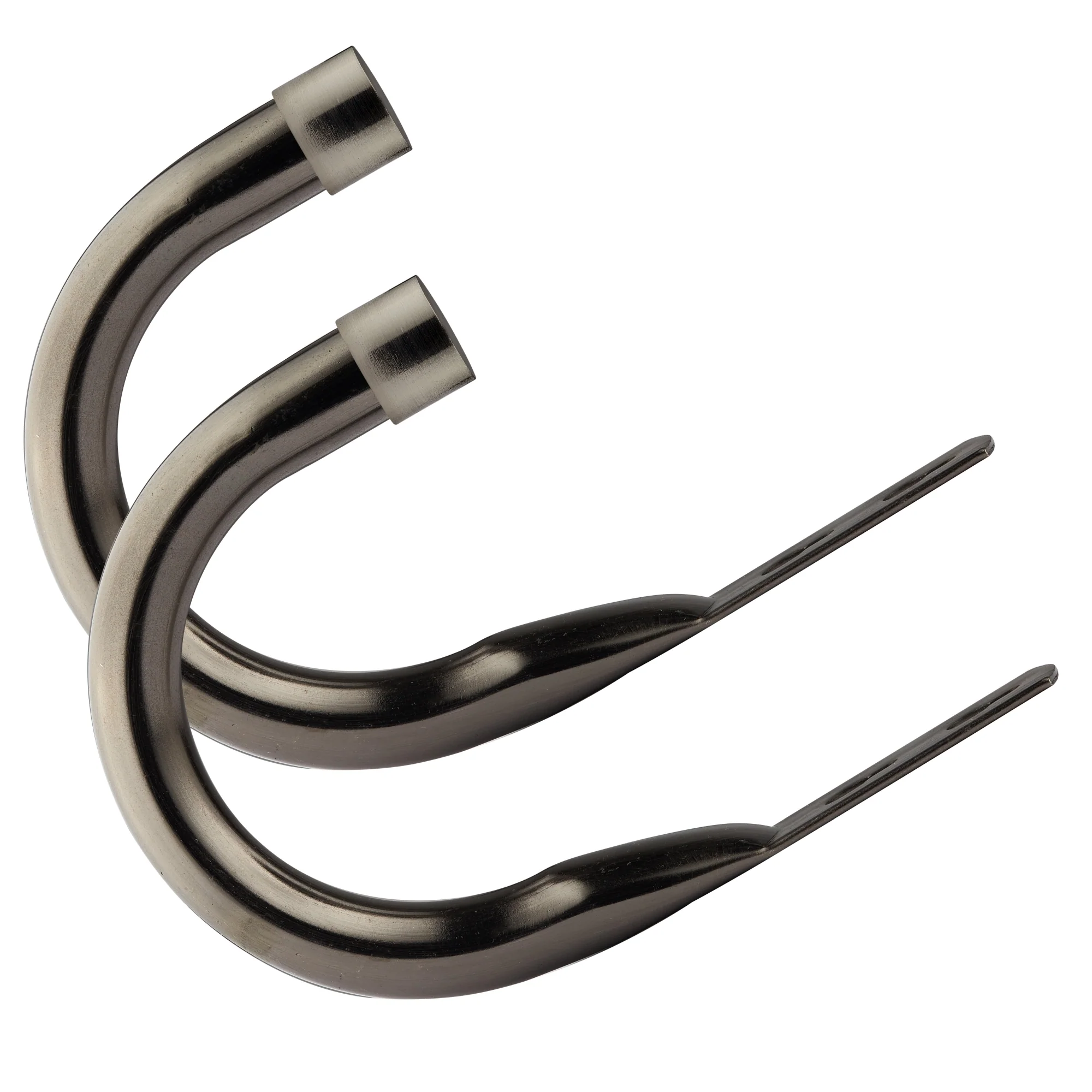 Full Stop - Pair of Holdaback Tiebacks with End Finials in Black Silk - Image 2