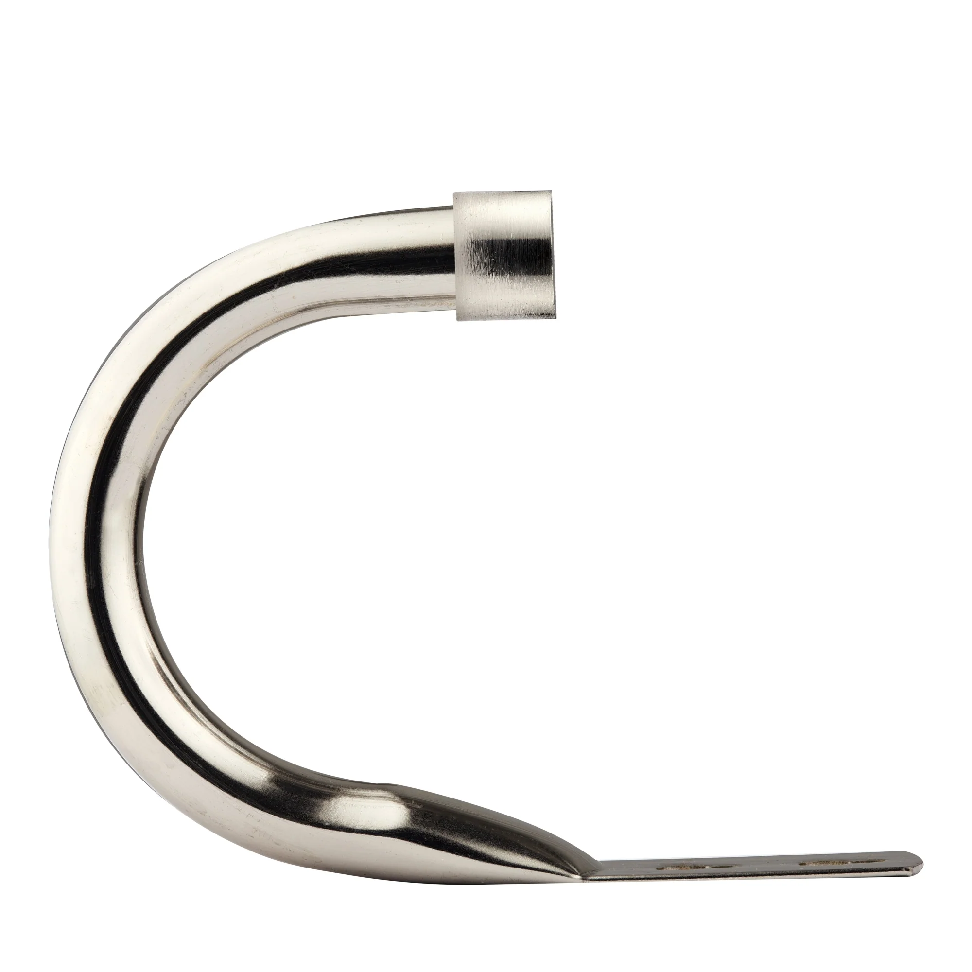 Full Stop - Pair of Holdaback Tiebacks with End Finials in Brushed Silver - Image 3