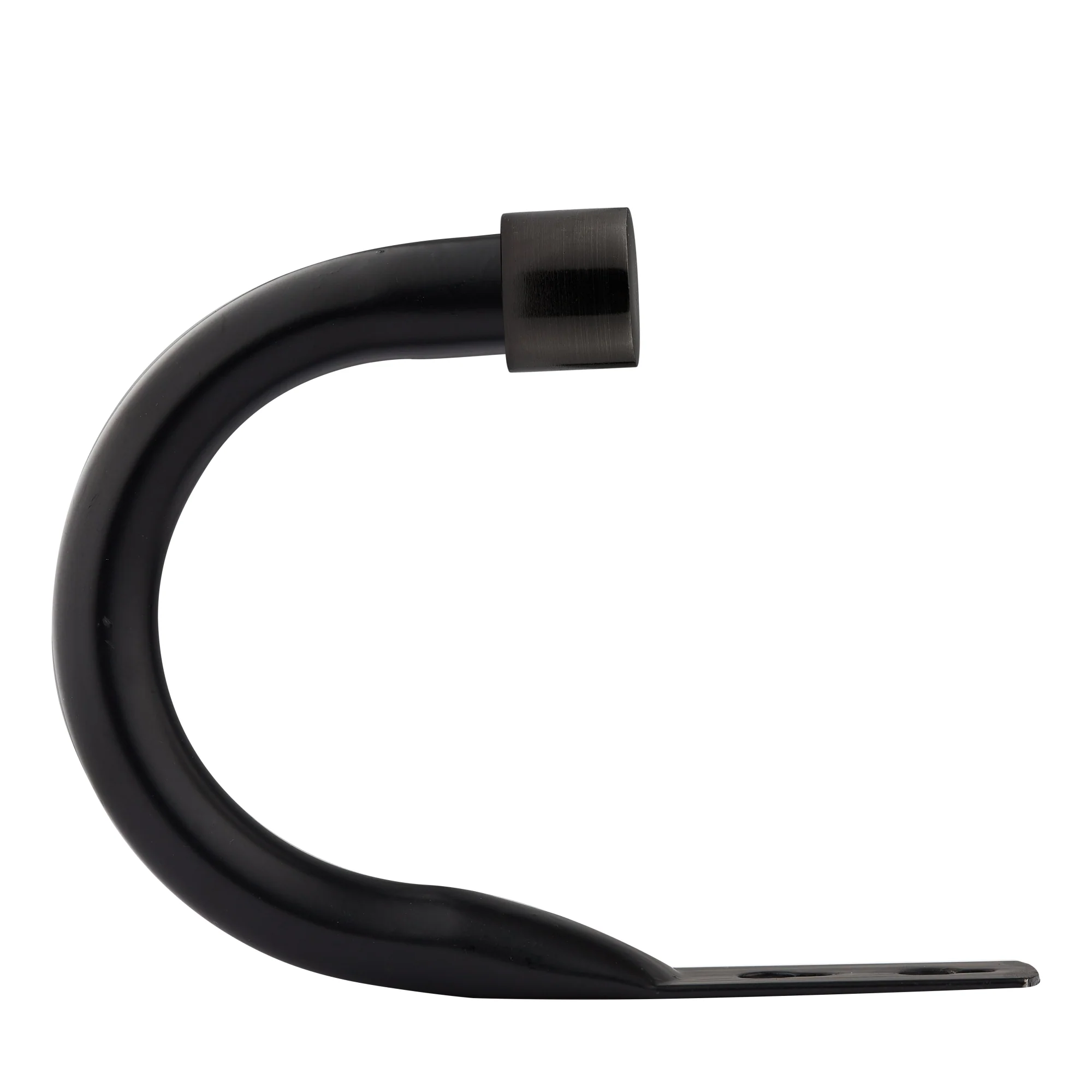 Full Stop - Pair of Holdaback Tiebacks with End Finials in Matt Black - Image 2