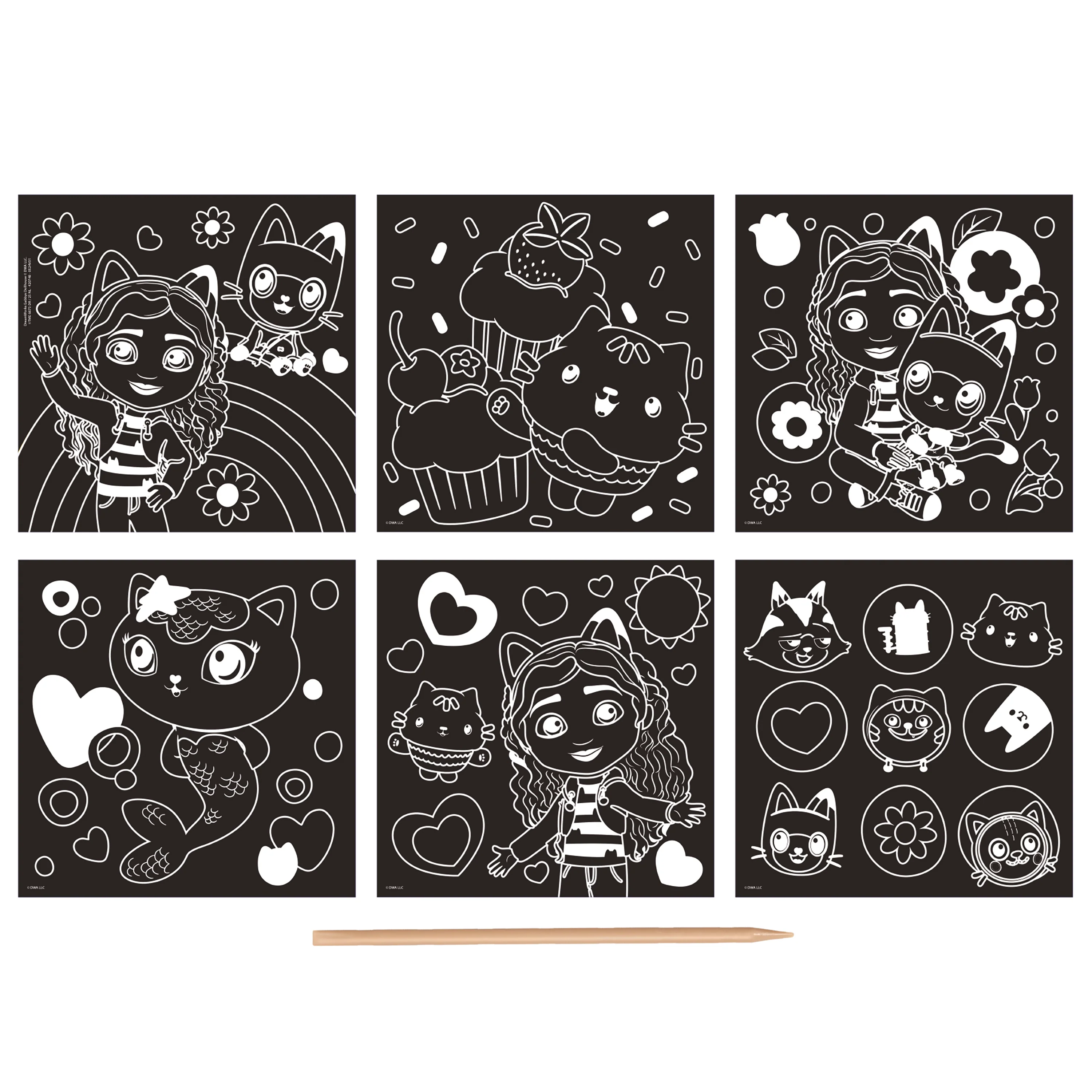 Gabby Dollhouse 6 Scratch Cards - Image 2