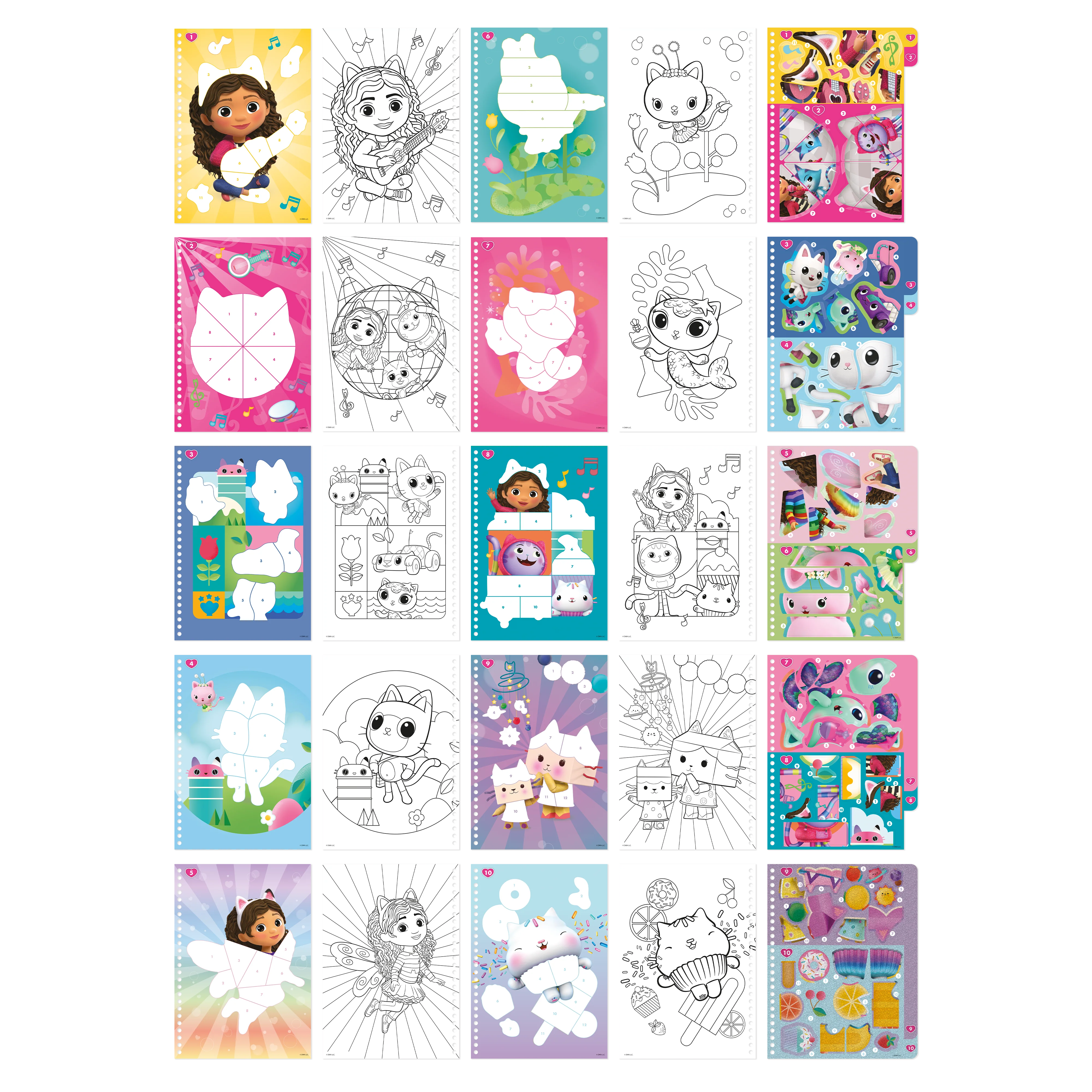 Gabby Dollhouse Sticker By Number Book - April