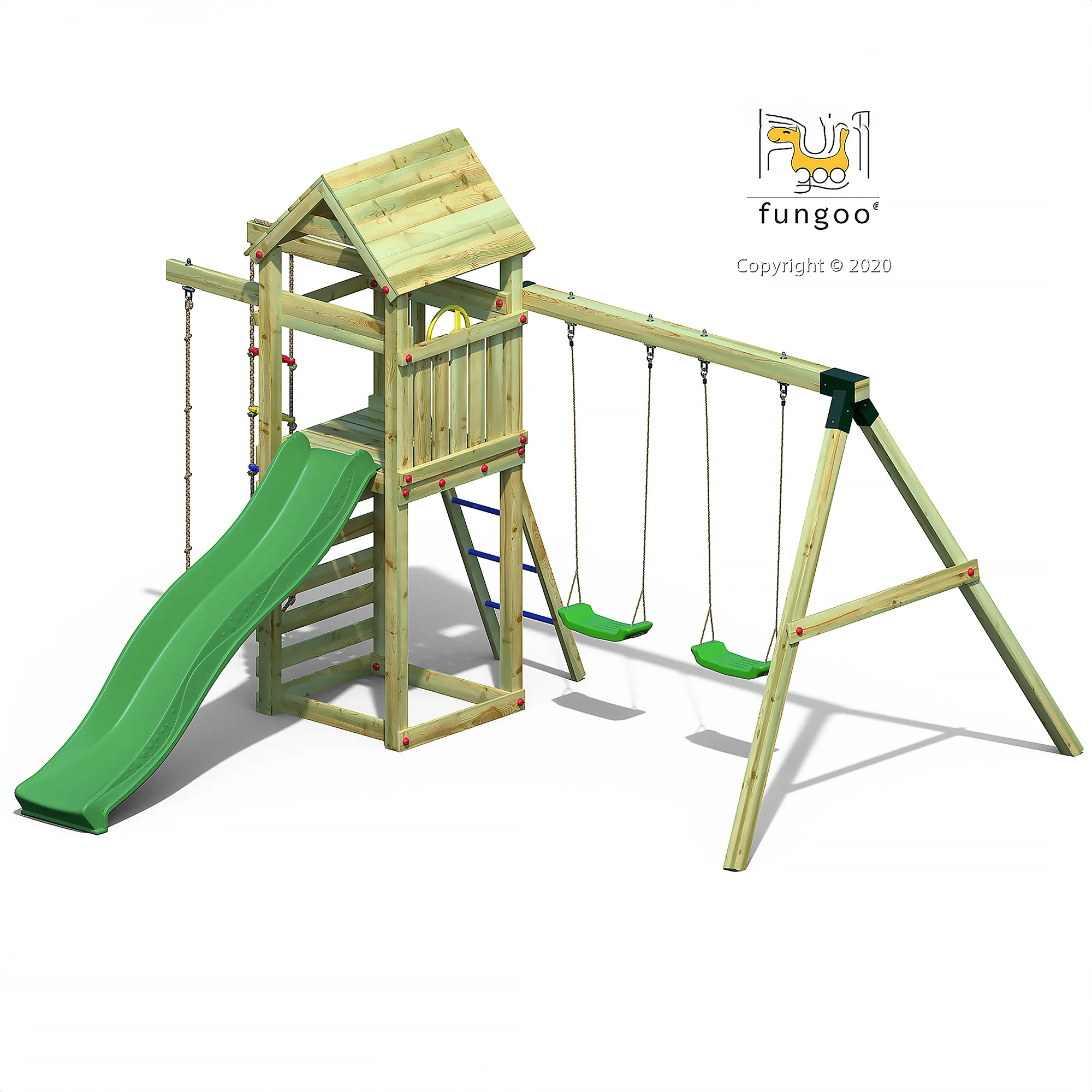 Gaia Playfort - Climbing Frame With Swings And Slide