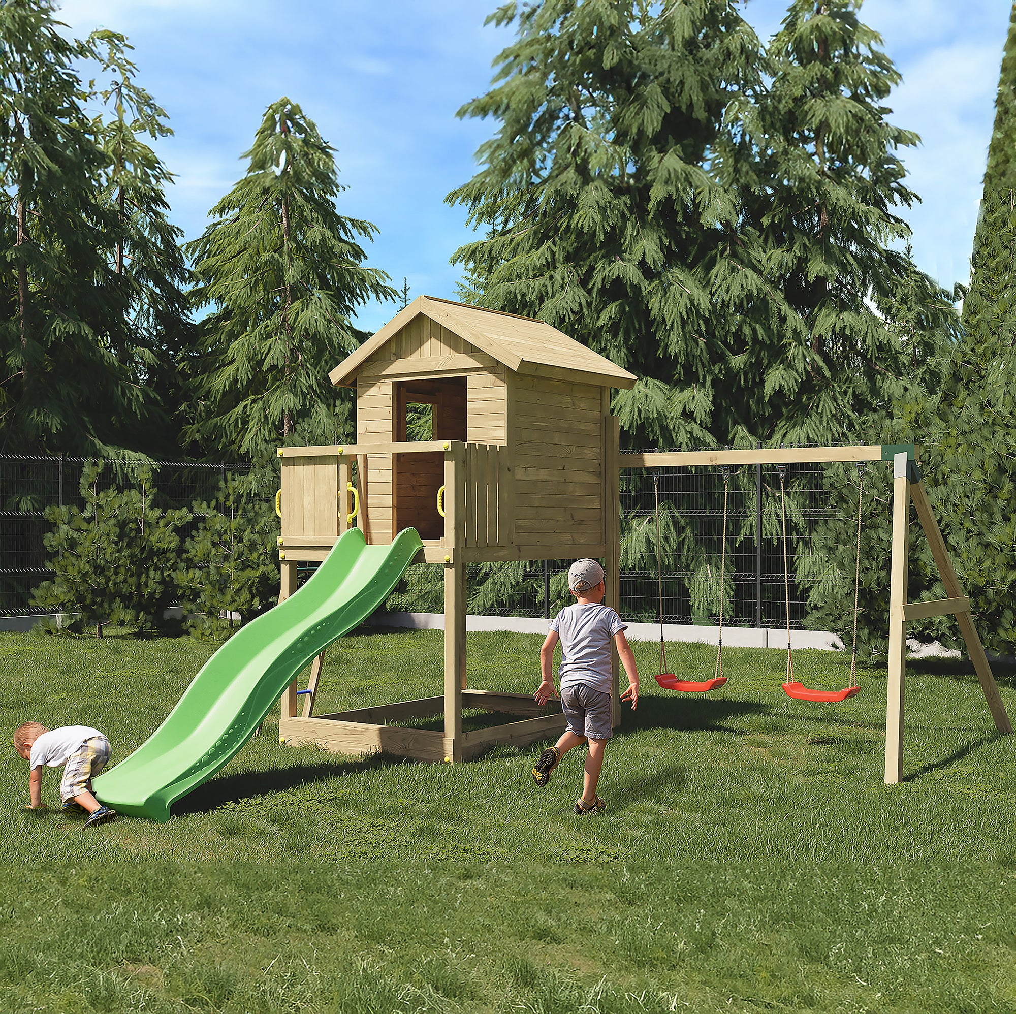 Galaxy Playfort - Climbing Frame With Swings And Slide - Image 2