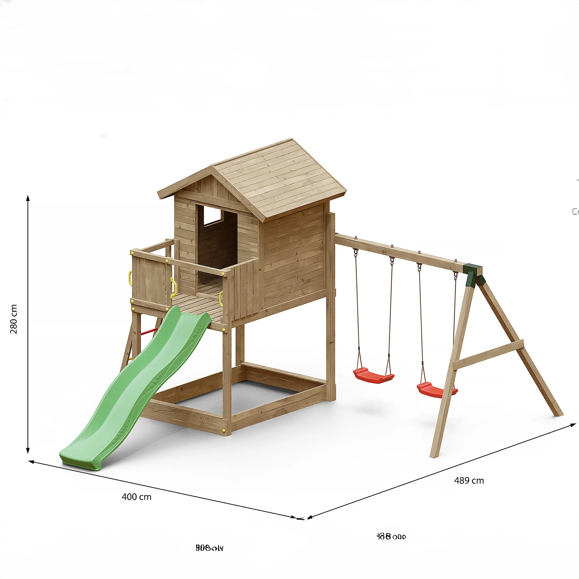 Galaxy Playfort - Climbing Frame With Swings And Slide - Image 5