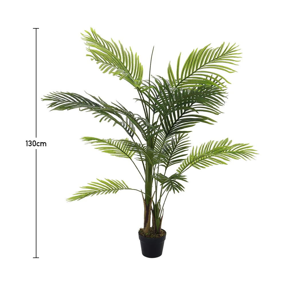 Garden Sanctuary 130cm Artificial Bamboo Palm Tree Plant in Pot Indoor Living Room Plant Decor - Image 6