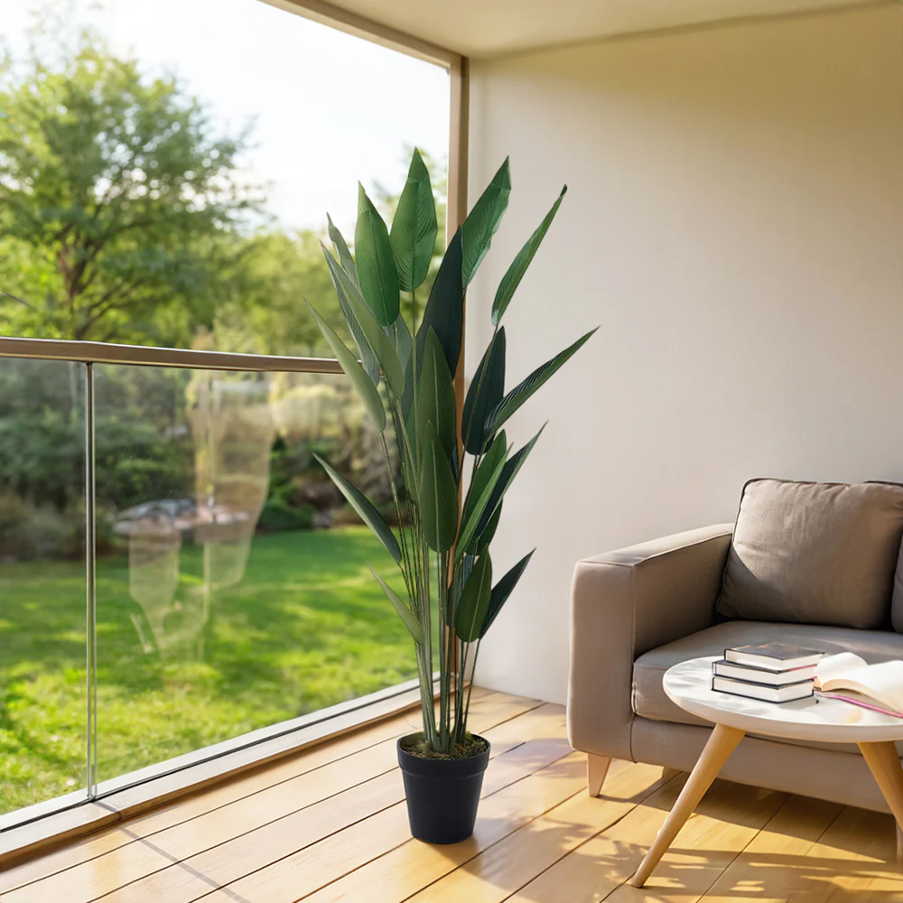 Garden Sanctuary 160cm Artificial Bird of Paradise Plant Fake Tropical Tree in Pot - Image 2