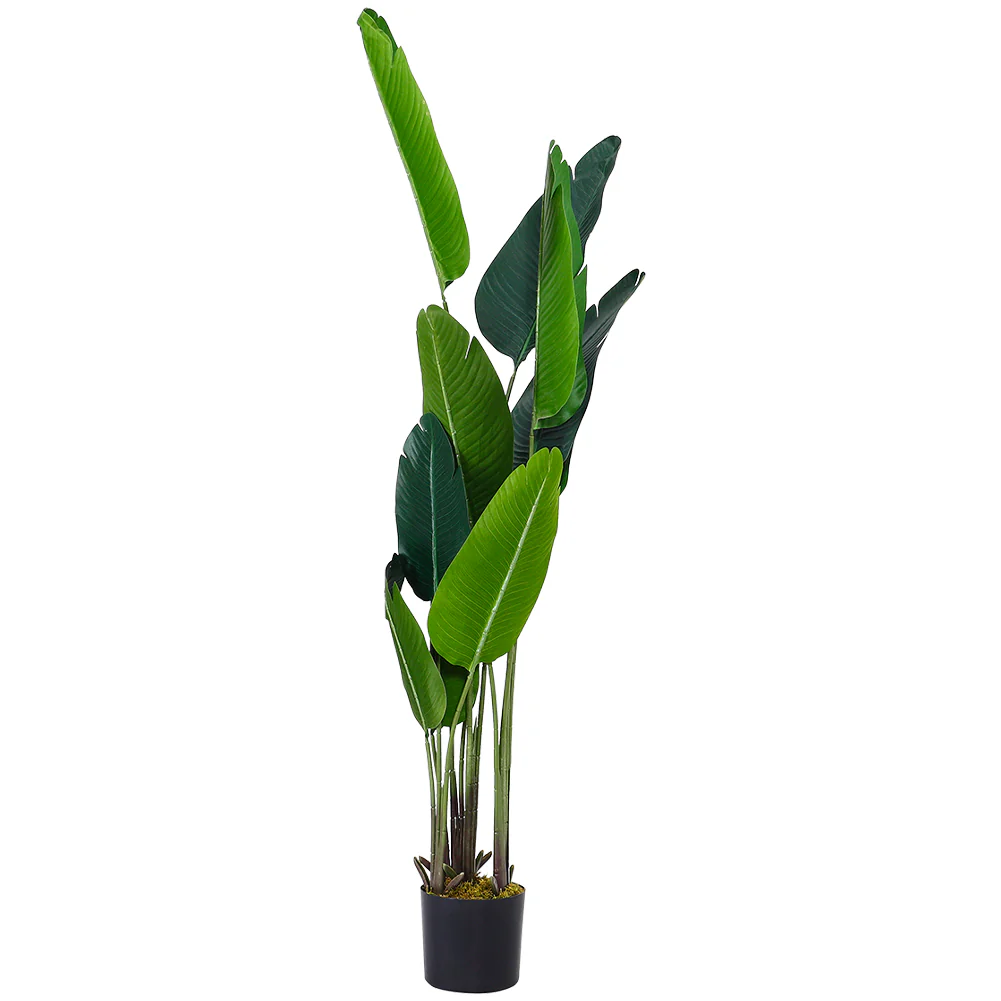 Garden Sanctuary 180 cm Tall Artificial Banana Leaf Tree Faux Large Plants in Pot - Image 5