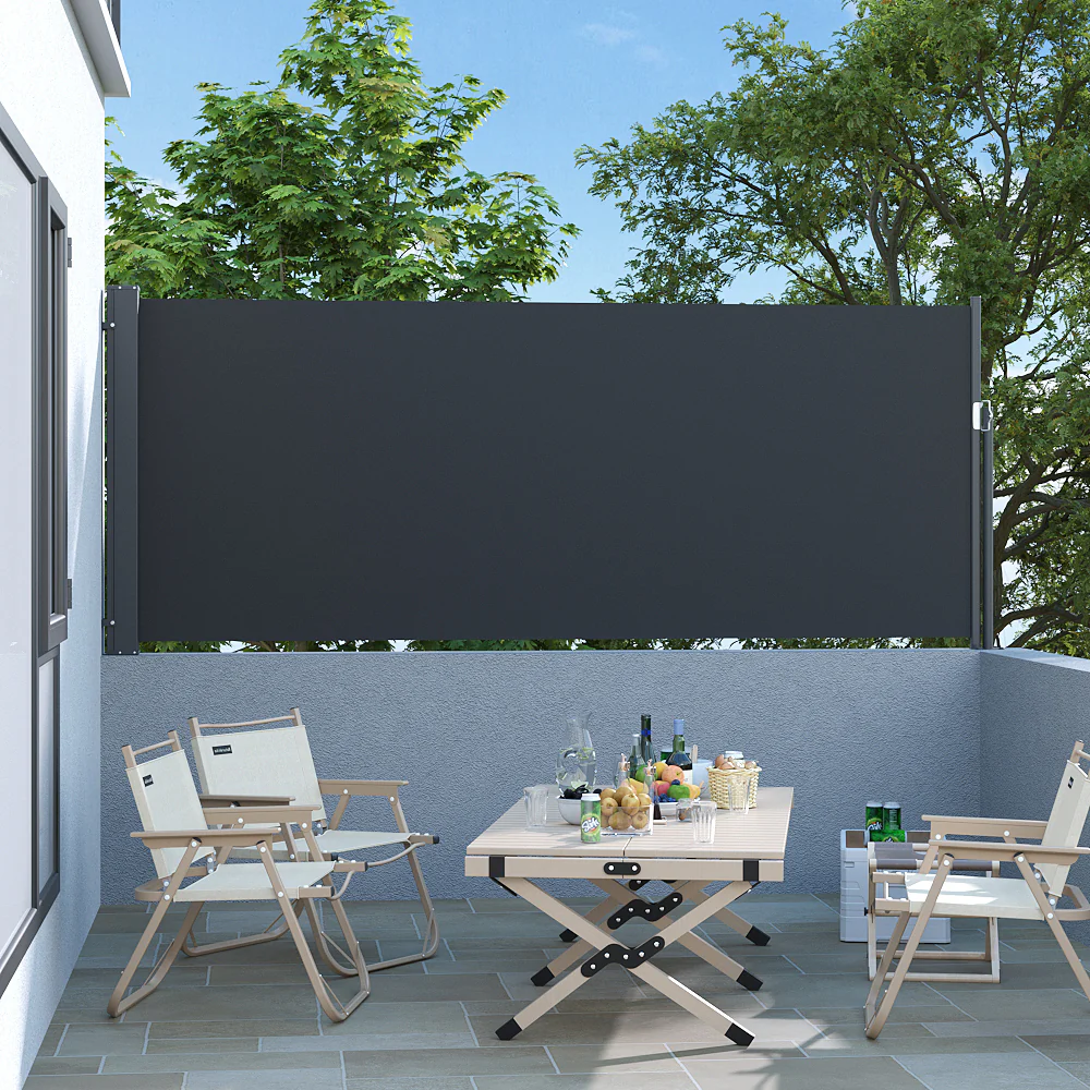 Garden Sanctuary 300cm Outdoor Patio Retractable Side Awning Balcony Sunshade Blind