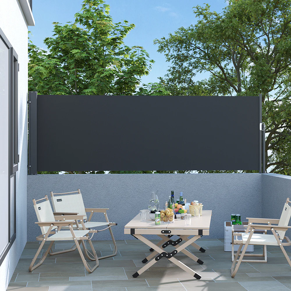 Garden Sanctuary 300cm Outdoor Patio Retractable Side Awning Balcony Sunshade Blind
