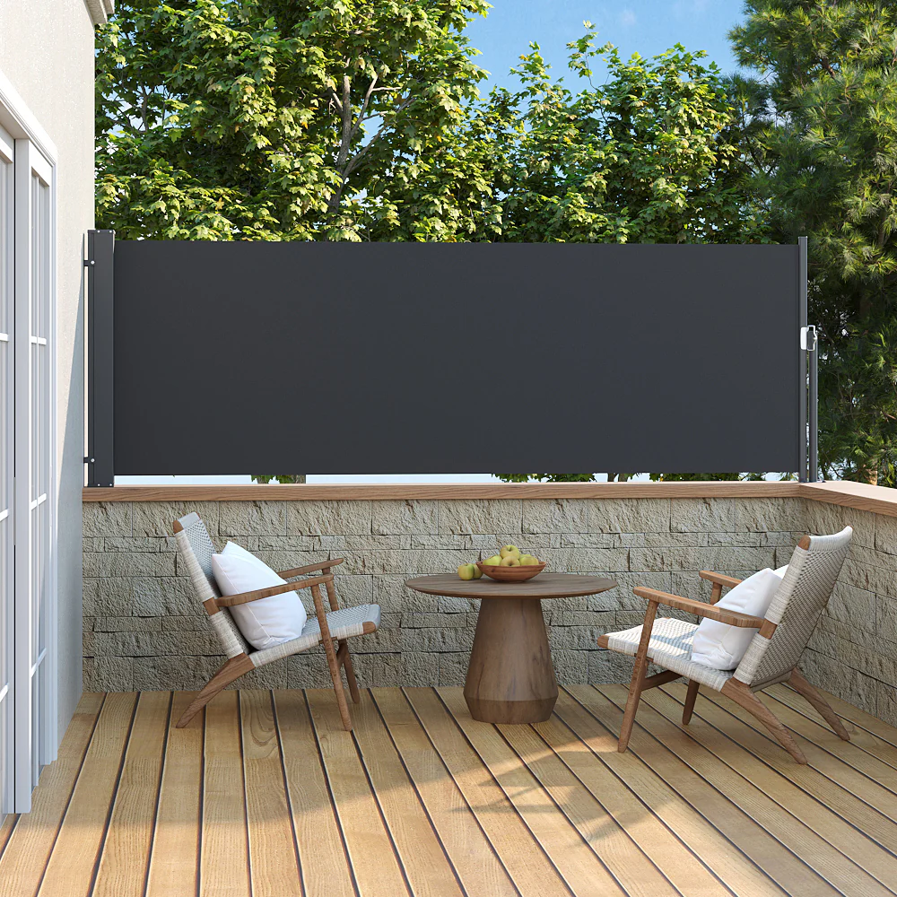 Garden Sanctuary 300cm Outdoor Patio Retractable Side Awning Balcony Sunshade Blind - Image 2
