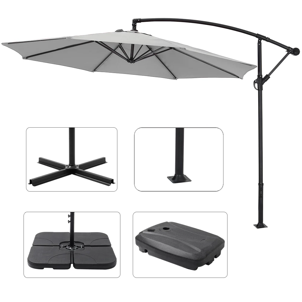 Garden Sanctuary 3M Large Banana Cantilever Patio Parasol ONLY for Outdoor Sunshade and Rain - Image 6