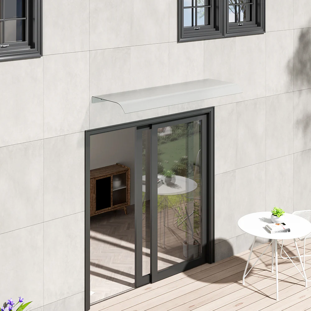 Garden Sanctuary Frosted Window Door Awning Canopy