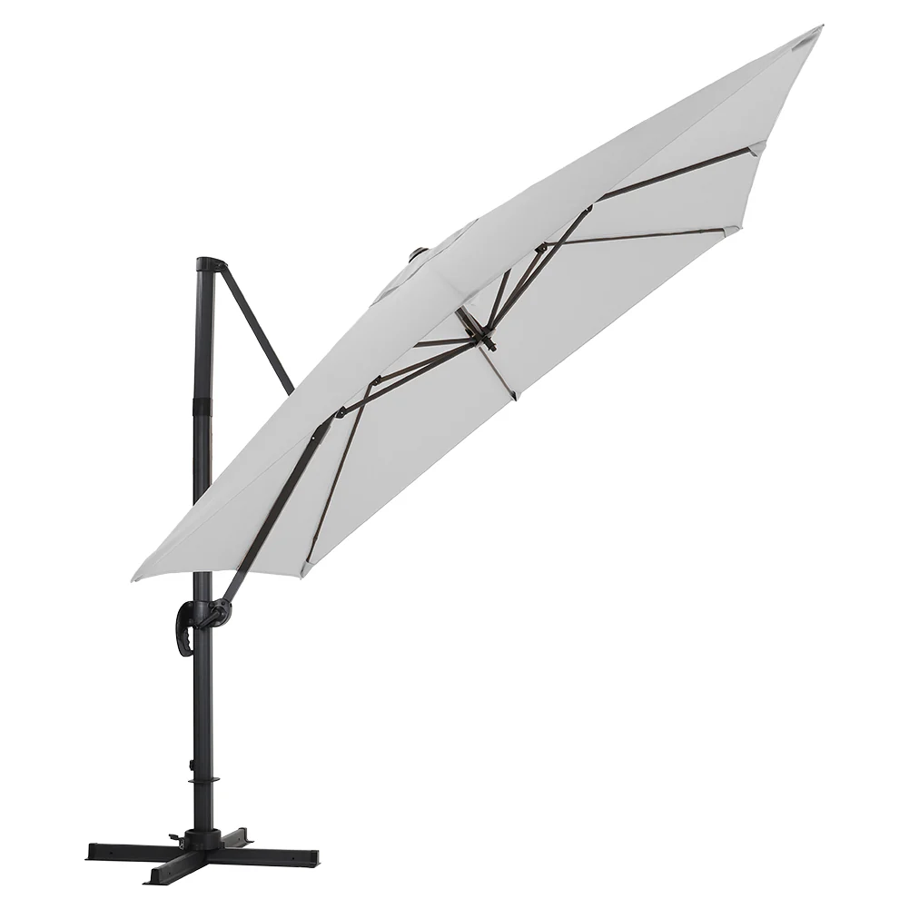 Garden Sanctuary Large Square Canopy Rotating Outdoor Cantilever Parasol - Image 3