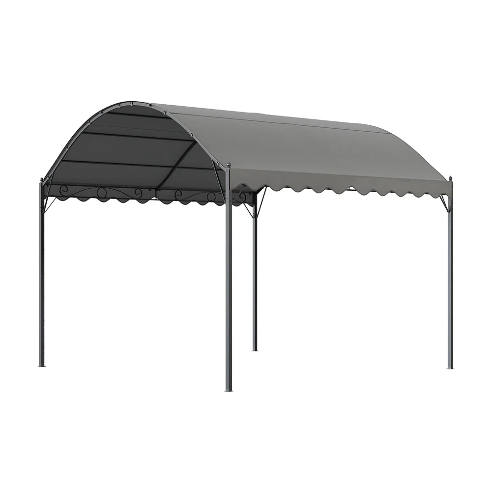 Garden Sanctuary Outdoor Metal Arched Pergola with Shade - Image 7