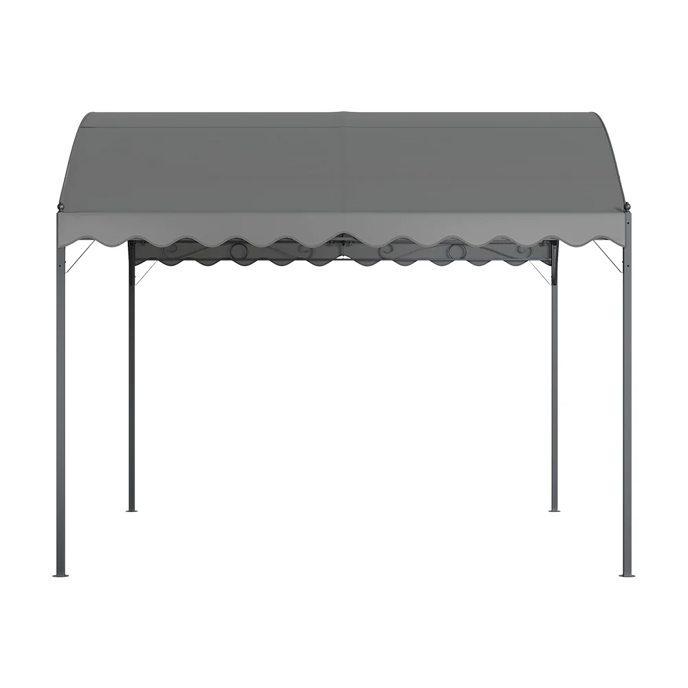 Garden Sanctuary Outdoor Metal Arched Pergola with Shade - Image 8
