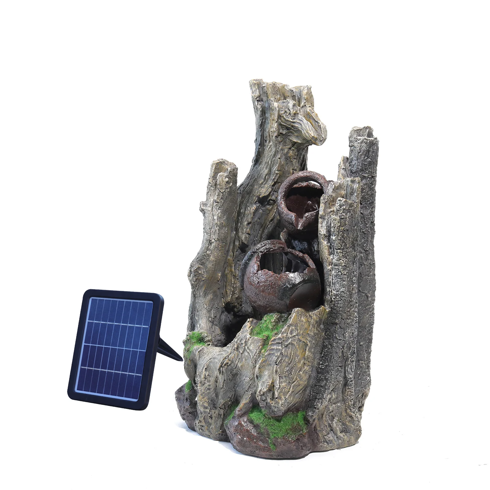Garden Sanctuary Outdoor Water Fountain Rockery Decoration Solar Powered - Image 6