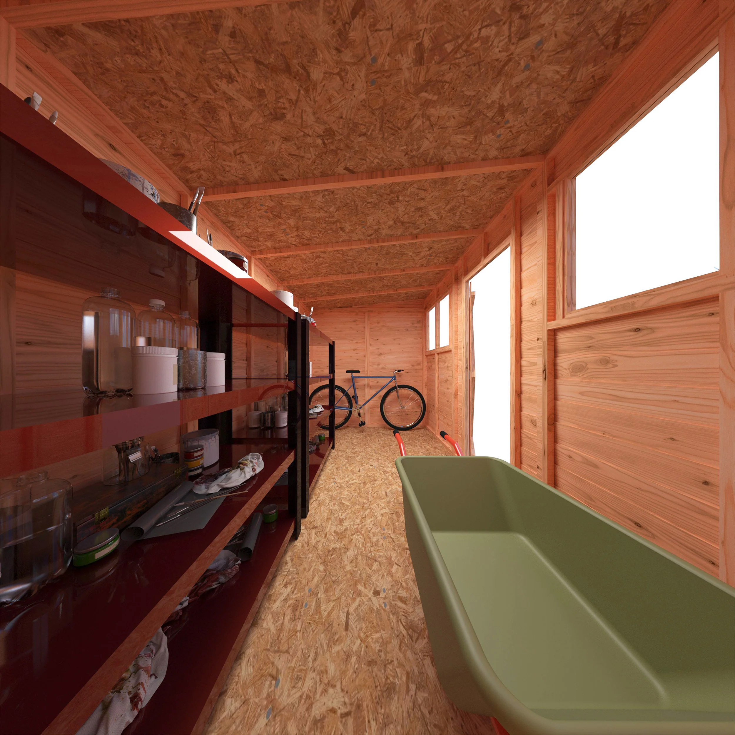 Garden Value 12 X 6 Overlap Pent Shed With Windows - Image 5