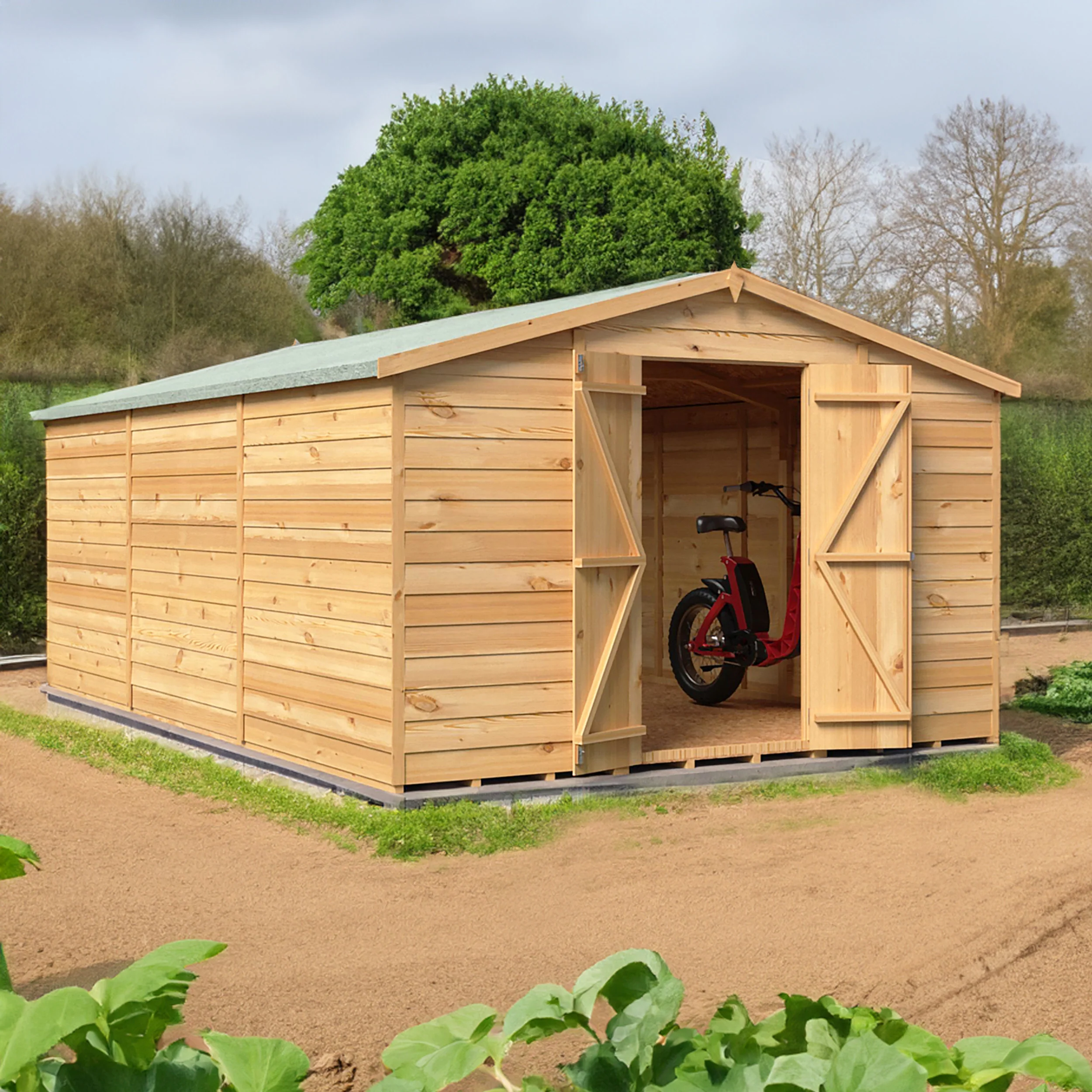 Garden Value Overlap 10 X 15 Windowless Shed - Image 2
