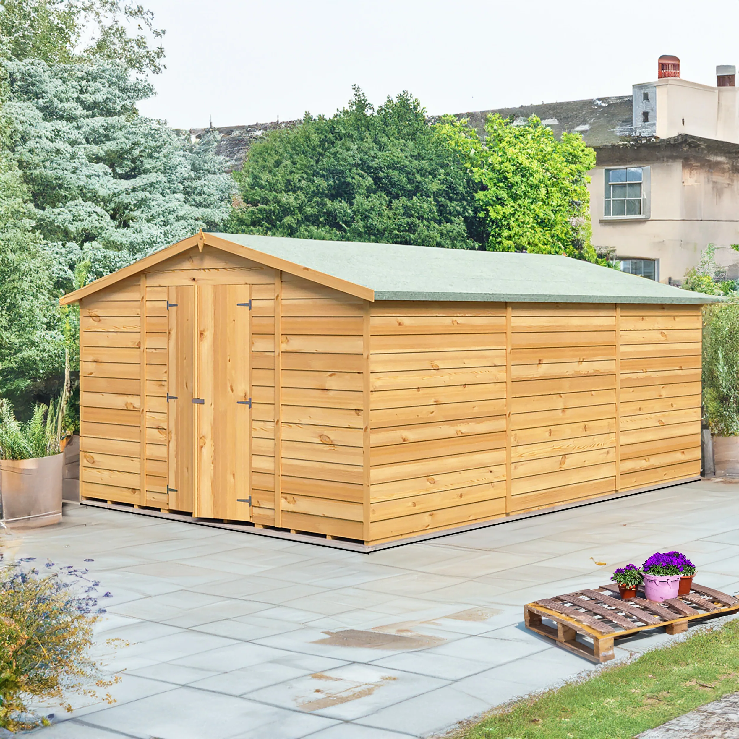 Garden Value Overlap 10 X 15 Windowless Shed - Image 4