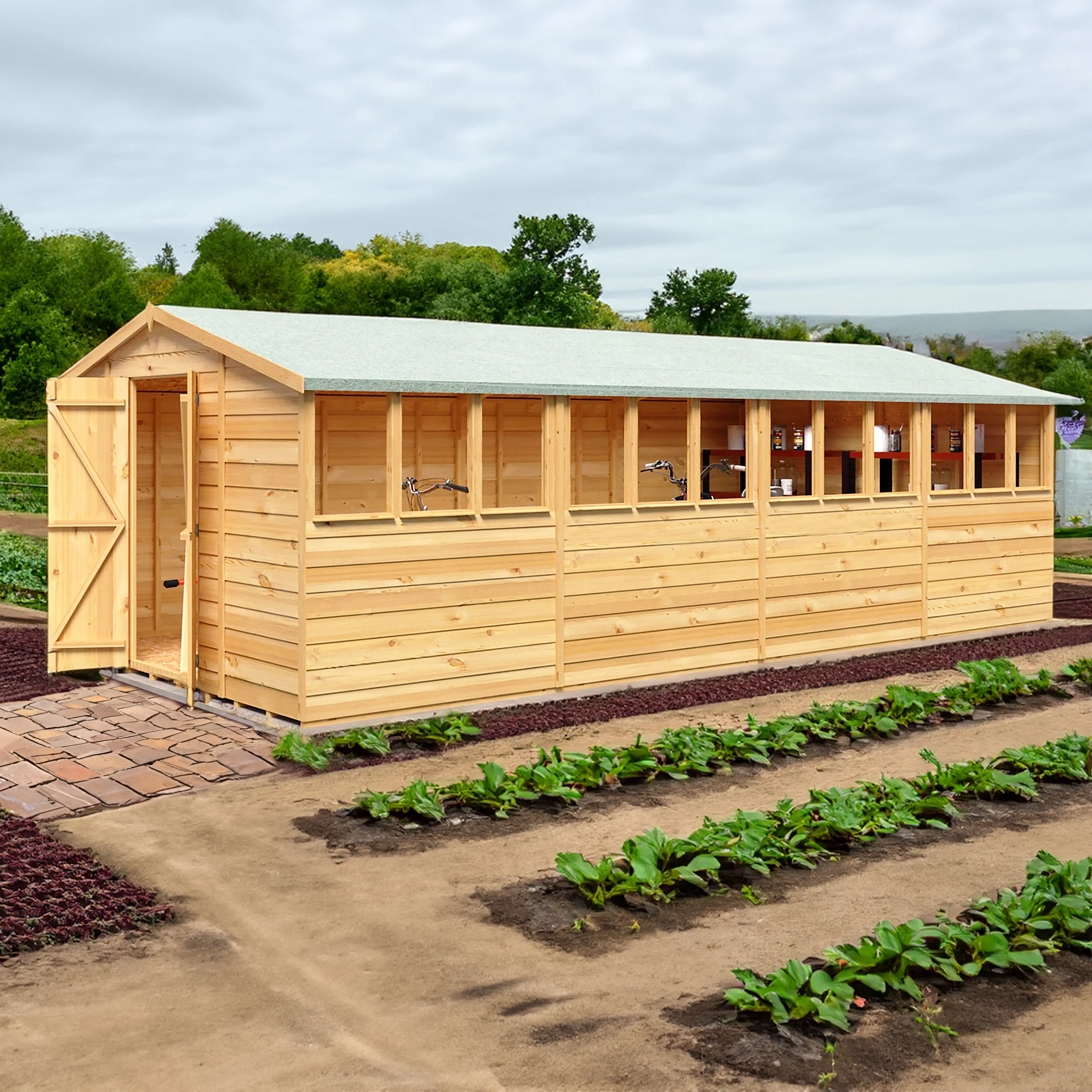 Garden Value Overlap 10 X 20 Apex Shed - Image 2