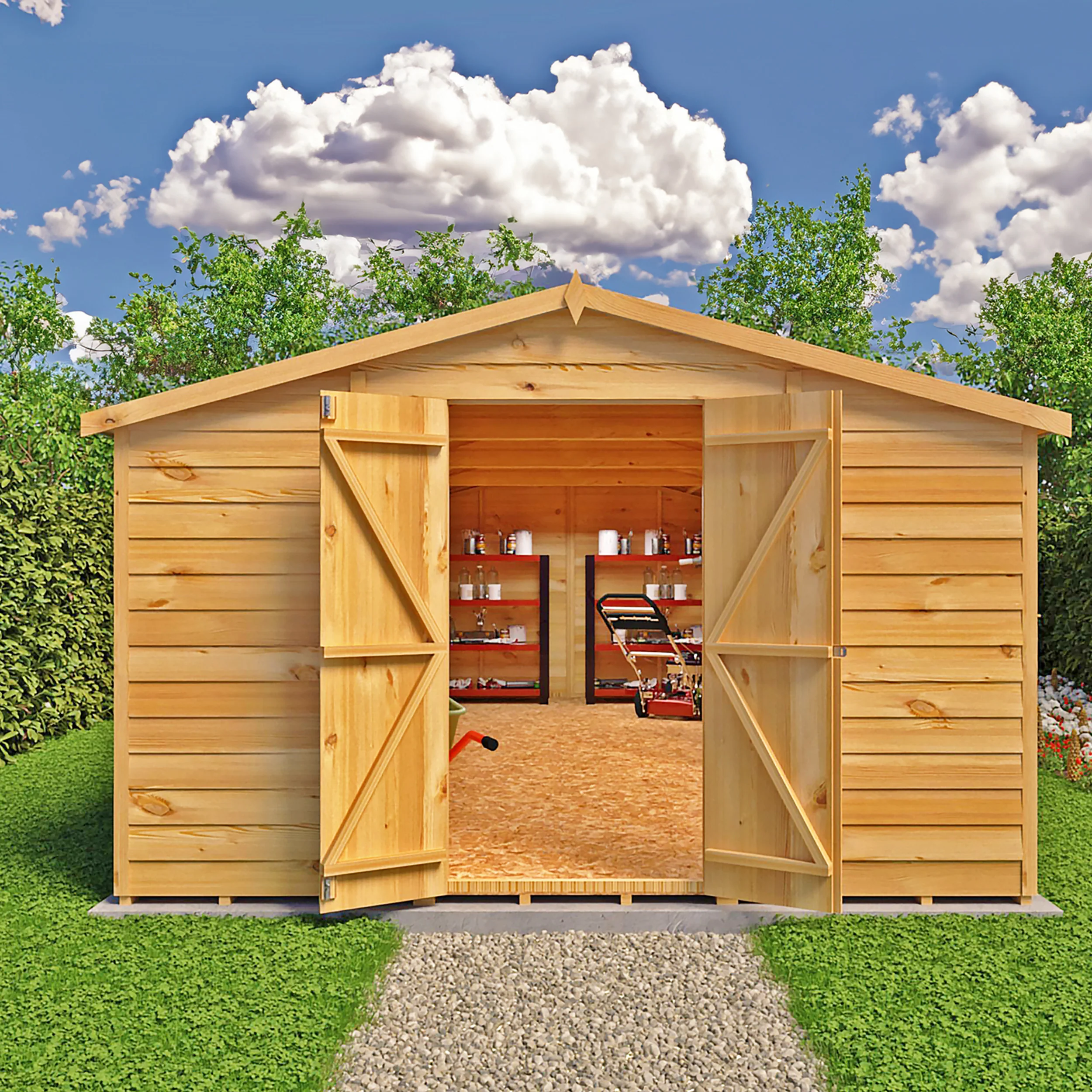 Garden Value Overlap 10 X 20 Apex Shed - Image 4