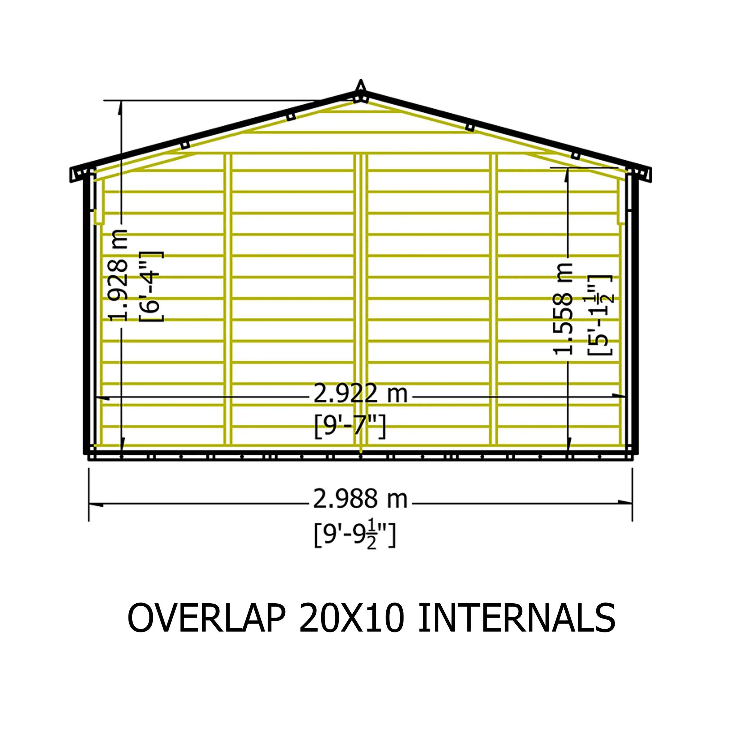 Garden Value Overlap 10 X 20 Apex Shed - Image 9