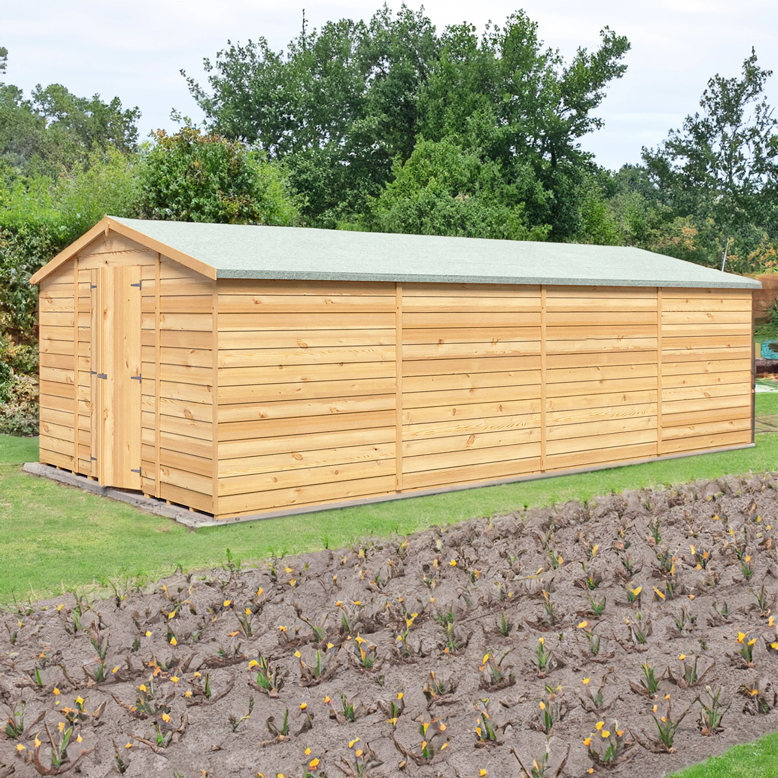 Garden Value Overlap 10 X 20 Windowless Apex Shed - Image 3