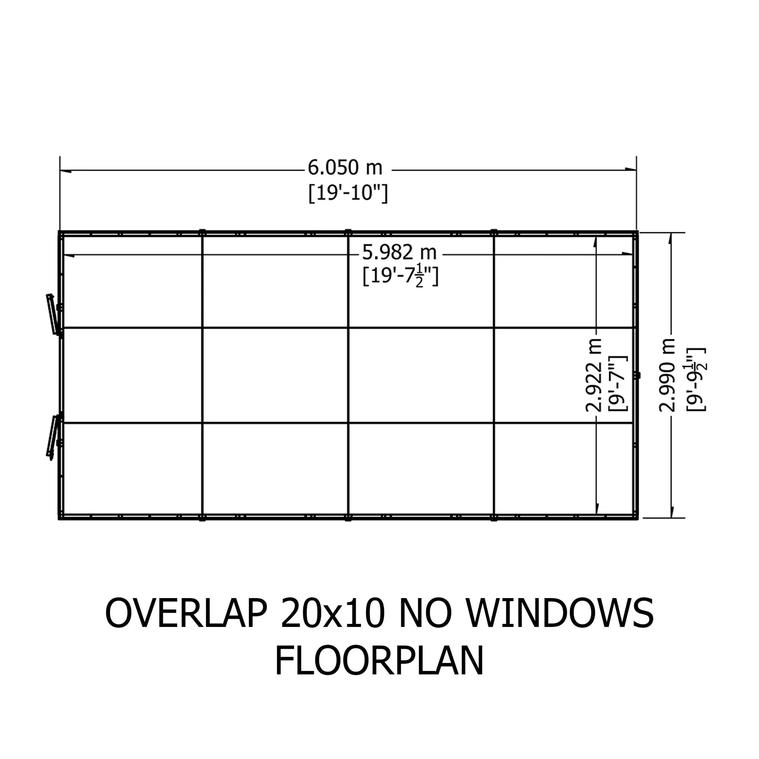 Garden Value Overlap 10 X 20 Windowless Apex Shed - Image 9