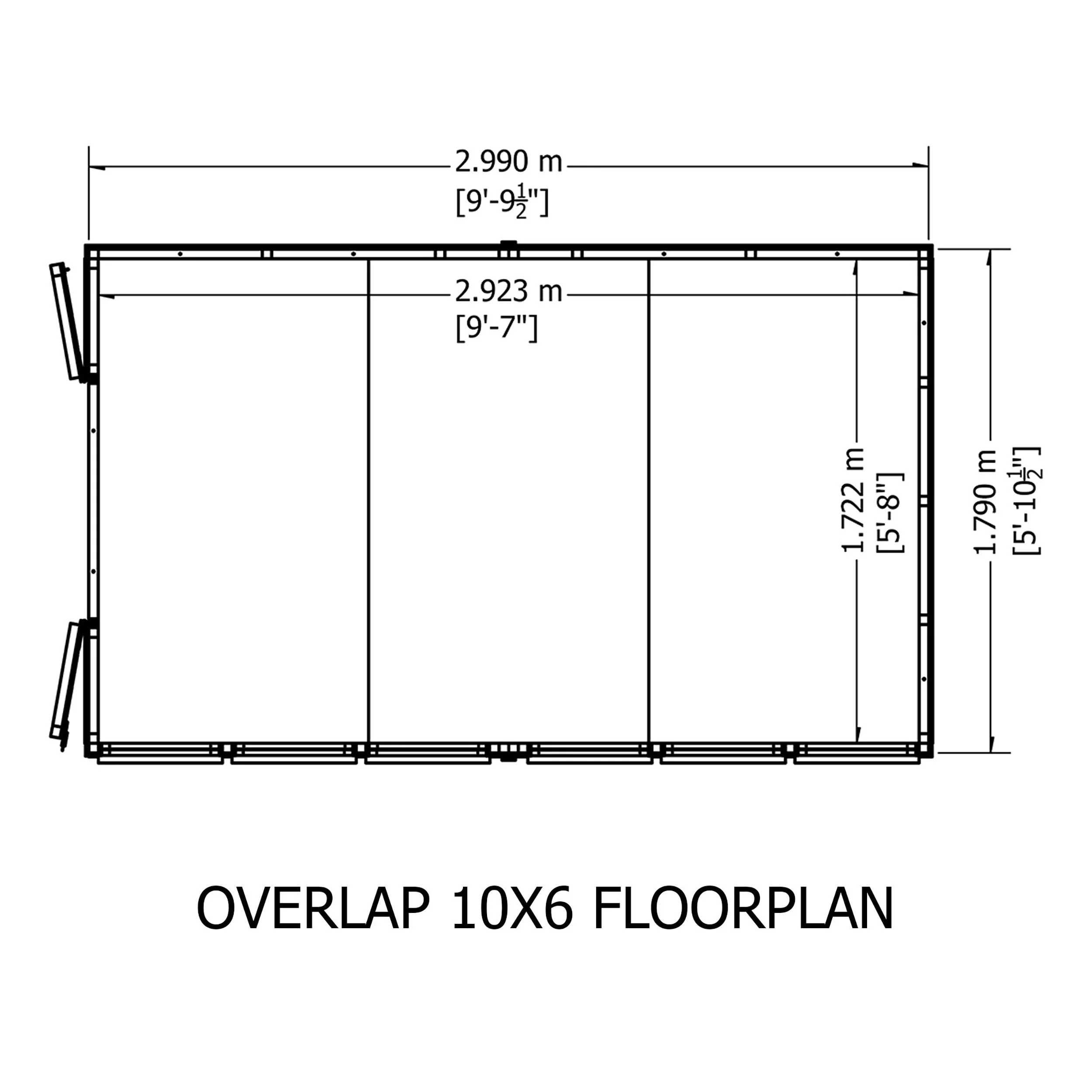Garden Value Overlap 10 X 6 Apex Shed - Image 13
