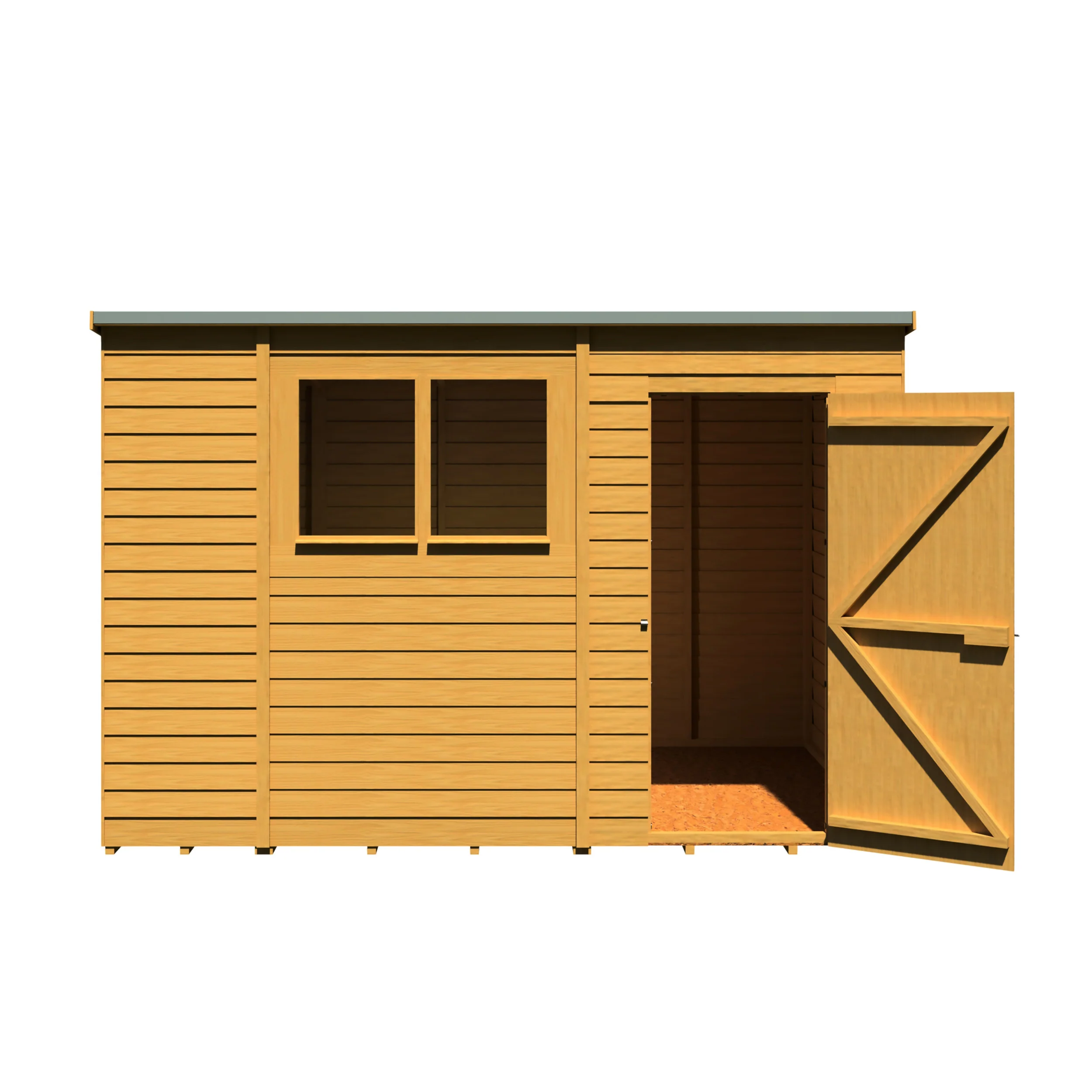 Garden Value Overlap 10 X 6 Pent Shed - Image 4